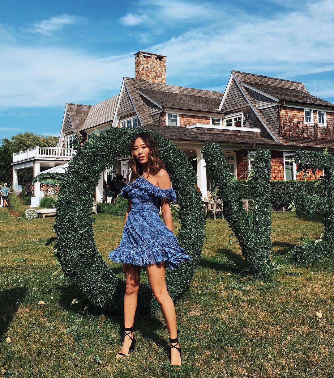 Aimee Song of Song Of Style at the Revolve Hamptons House
