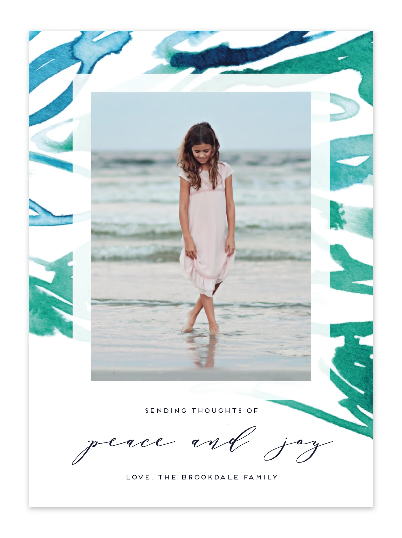 Bright viridian hues make for an eye-catching card. This bold scheme is available in elegant agates, effortless watercolor washes, and so much more!