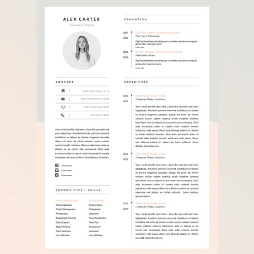 Resume Template by OddBitsStudio