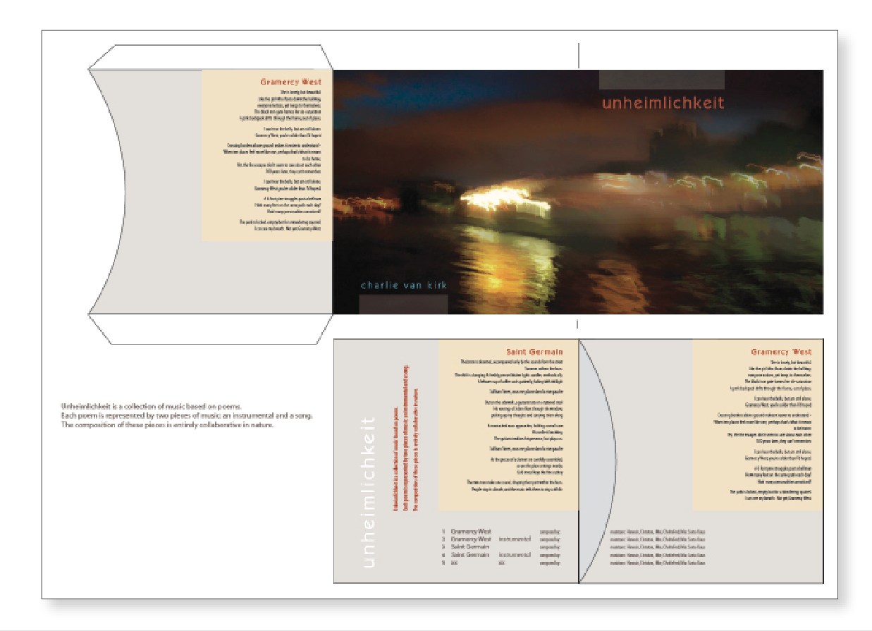 CD art and design for a college course project