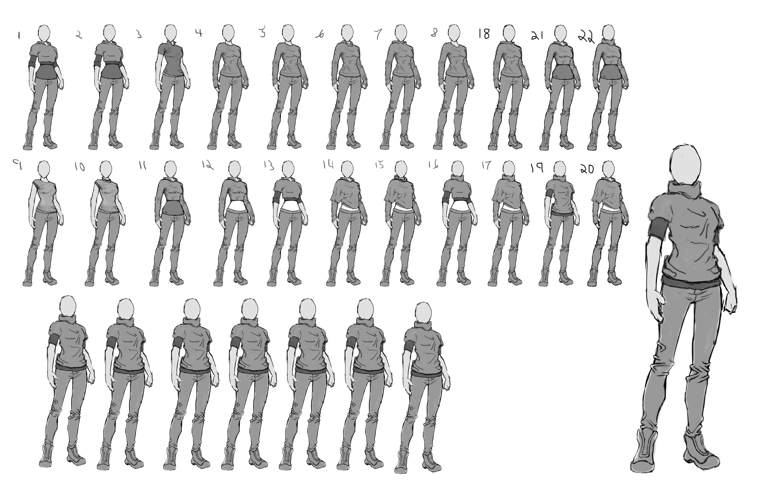 01rose Female clothing concept art 005