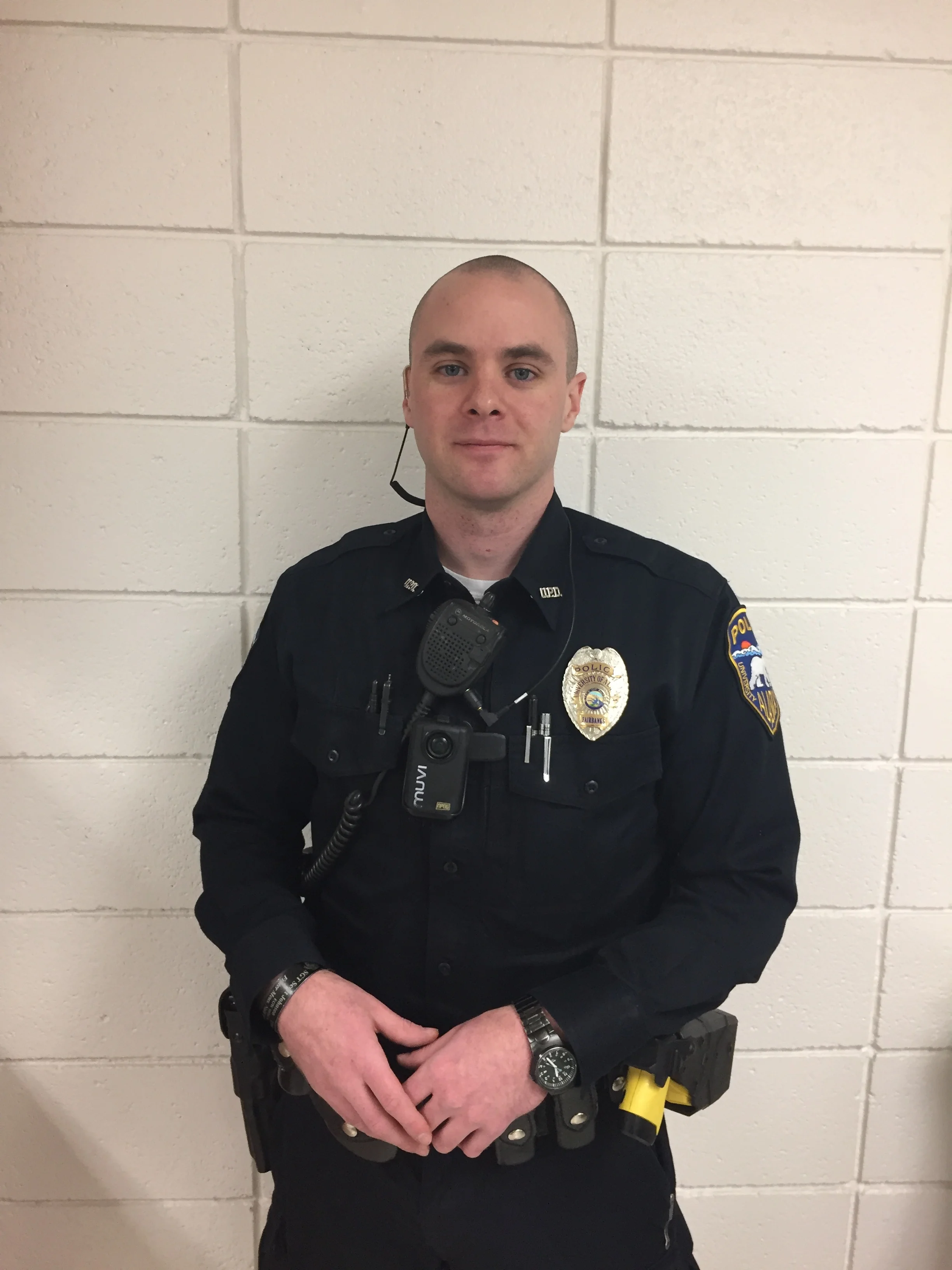 Officer Max Becker University of Alaska Fairbanks Police Department Officer Becker has the highest arrest rate of any officer in the department. He regularly assists other agencies such as the Alaska State Troopers (AST) on calls for service when they are shorthanded. AST Dispatch has made it a point in the past to call UAF PD Dispatch to see if Officer Becker is on duty and available for backup. Of special note is an incident that occurred on May 29. AST requested that Officer Becker respond with a Fairbanks Police Officer to the area of Drake Street and Steelhead Road to assist AST with a disturbance. While in route the call turned into a shots fired call that ultimately resulted in a homicide. Officer Becker was one of the first officers on scene. He immediately focused on public safety and scene security. His fast and focused actions ensured the integrity of the crime scene as well as the identification of witnesses. Officer Becker remained on scene assisting with the investigation until AST Investigators could respond from their homes to the scene. His actions helped lead a successful investigation that resulted in the eventual identification and apprehension of the homicide suspect and getaway driver. Officer Becker is an extremely well rounded officer who proudly fulfills all the duties and responsibilities of a Law Enforcement Officer. 