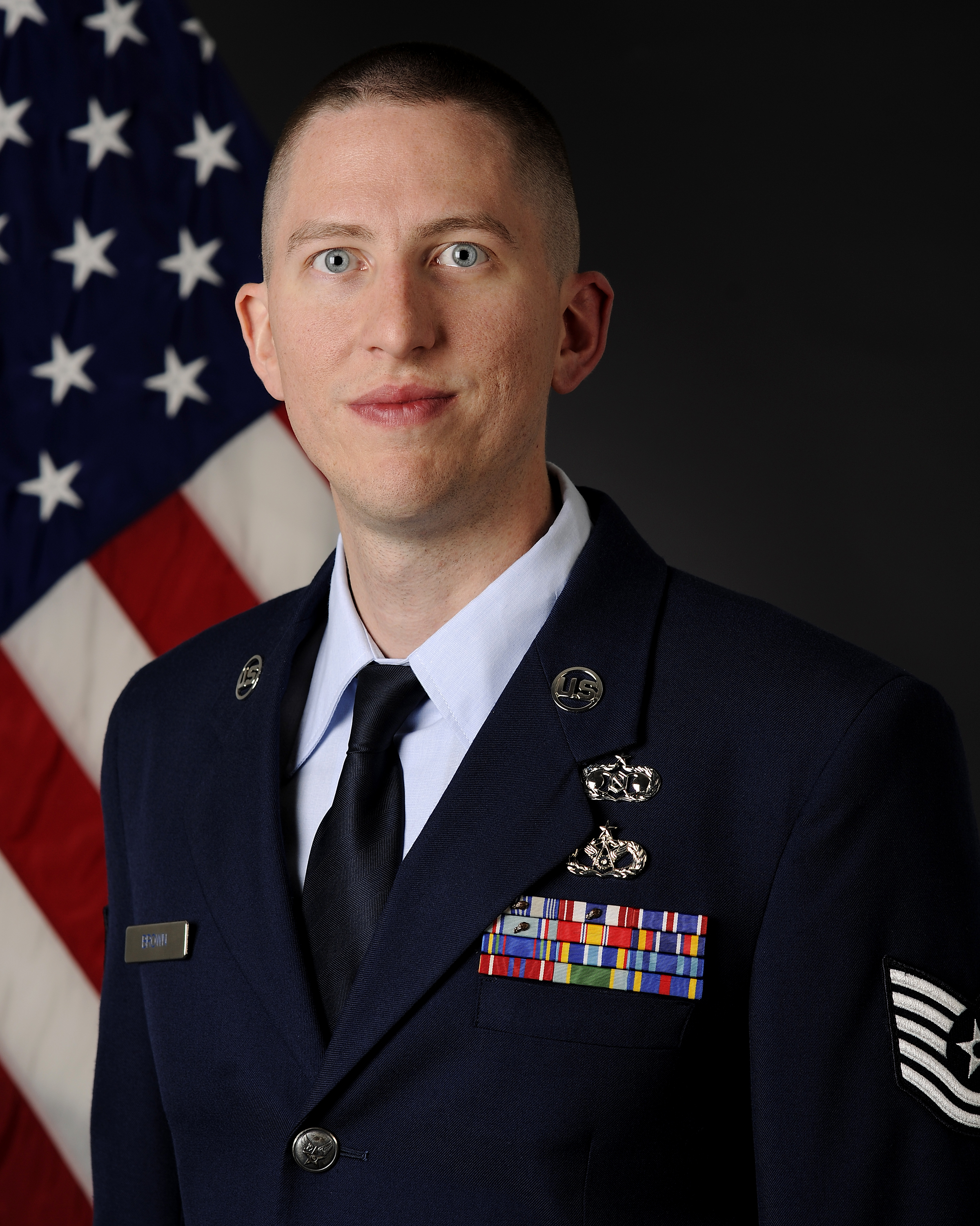 Technical Sergeant Tyler Brown Eielson Air Force Base 354th CES/CEX TSgt Brown worked with City of Fairbanks Fire, Police, Hazmat, Fairbanks Memorial Hospital, UAF, and the Alaska Civil Support team to plan and execute a 24hr joint exercise involving responses to terrorist WMD labs. He was elected to the board for the Alaska Preparedness Council, serving as the Government Agency Representative. As part of this role, he coordinated 35 vendors during the 2015 Fairbanks Preparedness Expo held at the Carlson Center. TSgt Brown is also Eielson AFB's liaison to the Fairbanks Local Emergency Planning Committee, ensuring effective continuity and great relationships between entities prior to working together in disaster situations. He coordinated 3 Storm Spotter classes taught by the National Weather Service. These classes certified over 30 Storm Spotters and enabled both Eielson AFB and the Fairbanks North Star Borough to receive their "Storm Ready" Certification from the National Weather Service. Additionally, he bolstered his skillset and fostered joint relations while attending FEMA courses offered by the Fairbanks North Star Borough Office of Emergency Management on Community Mass Care Management and Post Disaster Debris Management. Additionally, TSgt Brown gives back to the community by coaching youth soccer in his off duty time. 