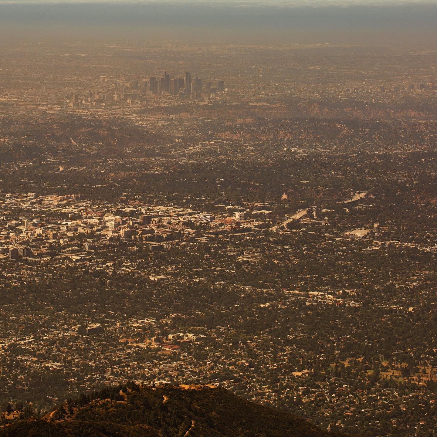 Drove up the mountain to look down on our little town.