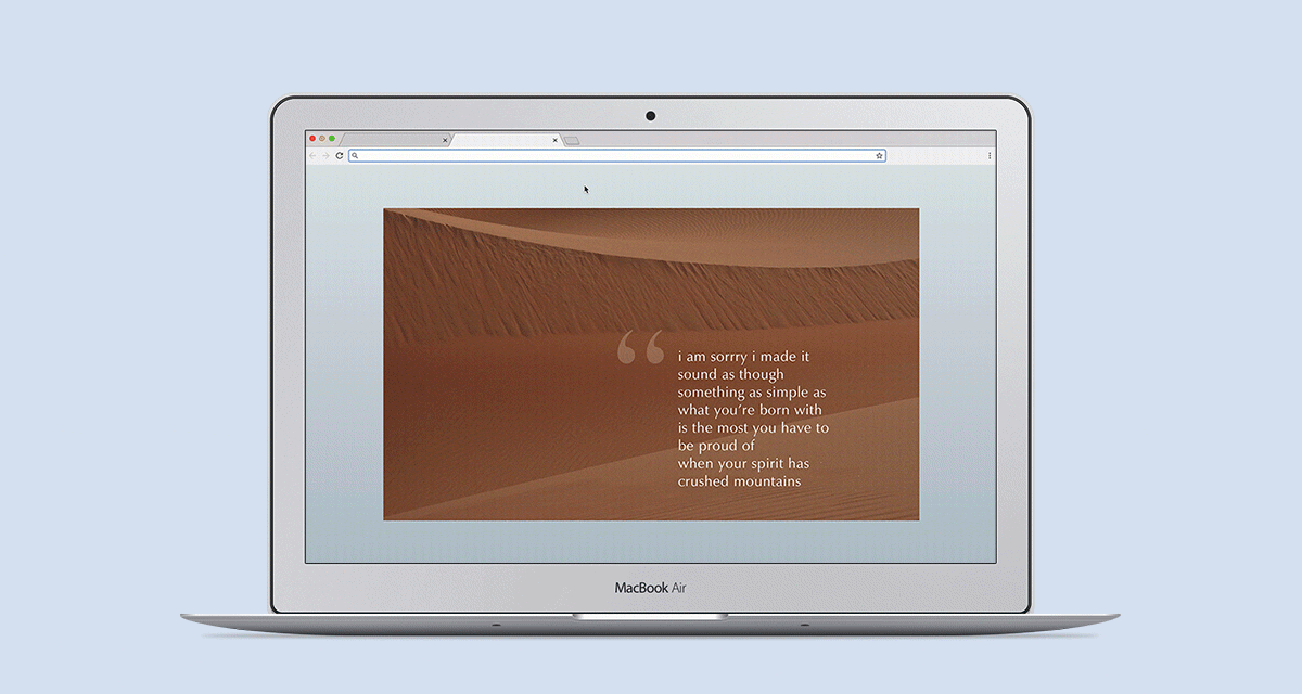 Final mock-up of browser extension for The Salon
