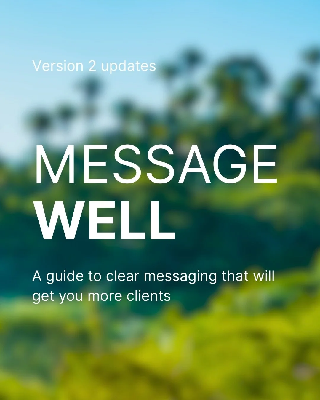 Version 2 has dropped ⚡️ Here&rsquo;s what&rsquo;s new.

Everything you need a clarify your messages ⟶ more deeply connect with people ⟶ and make more sales in your business.

With clear messages, you&rsquo;ll be able to:

⚡️ Speak to people so clear