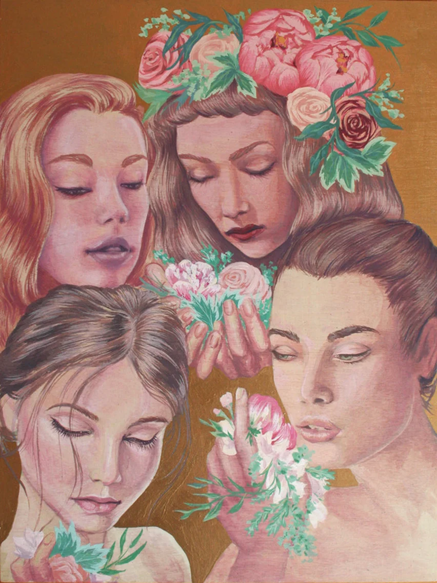 Bounty Barer, gouache and acrylic on wood 