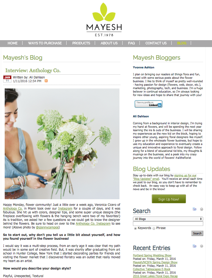 Mayesh - January 2016