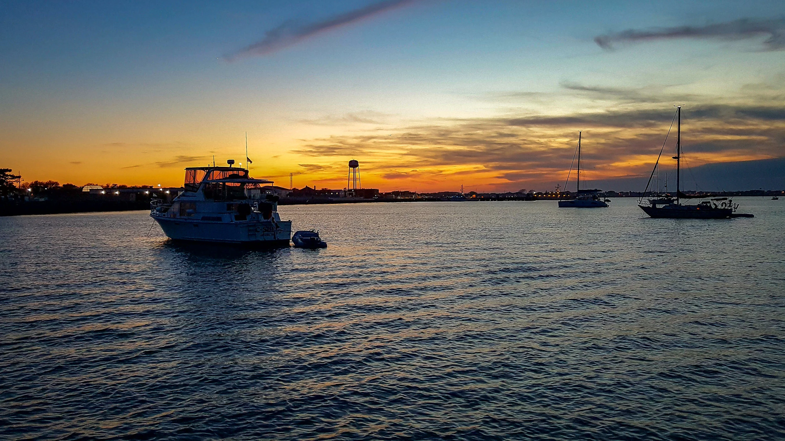 Anchored off the Coast Guard Station in Cape May (Photo By Diane Edge)