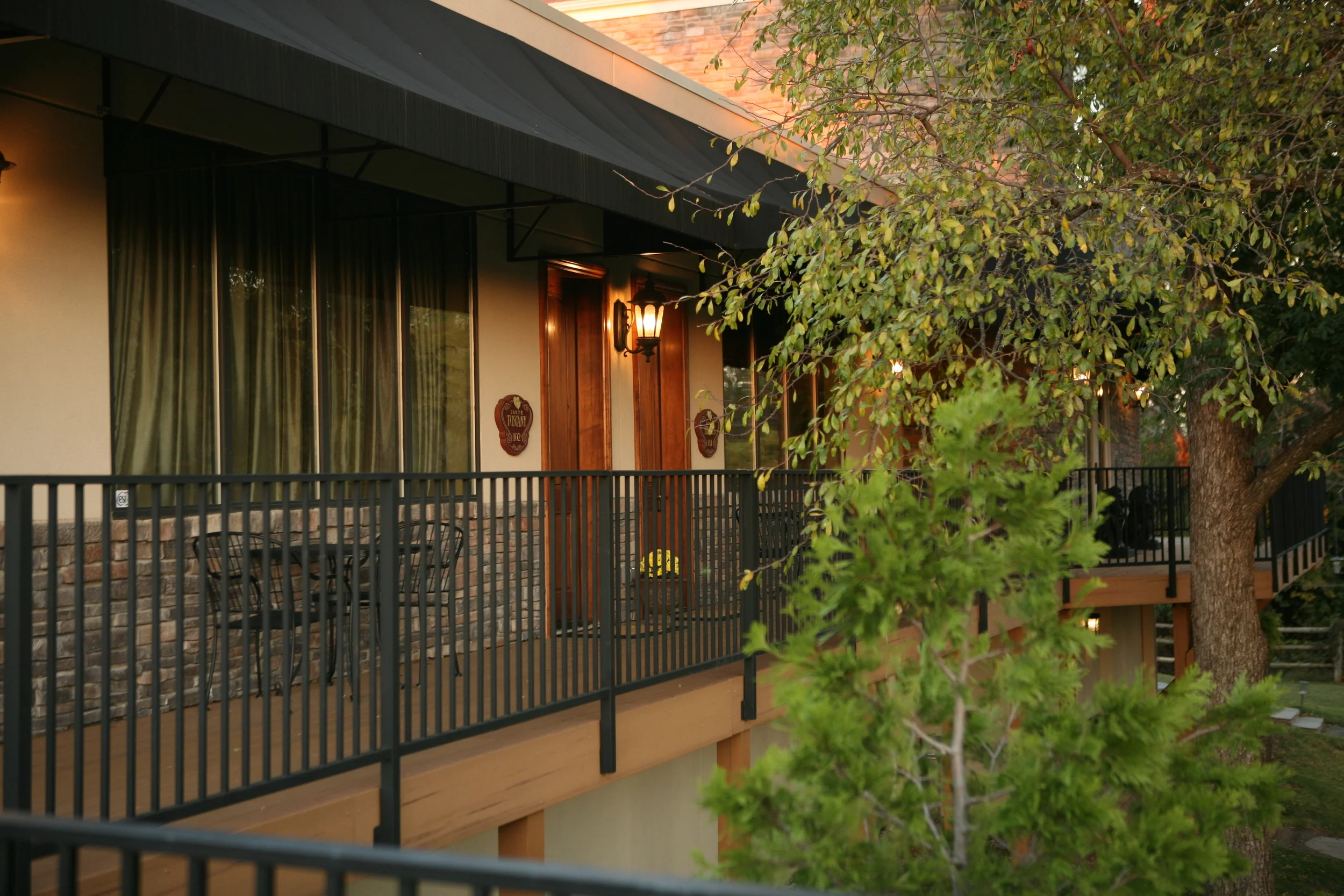 Deck entrance to Tuscany, and Hearts