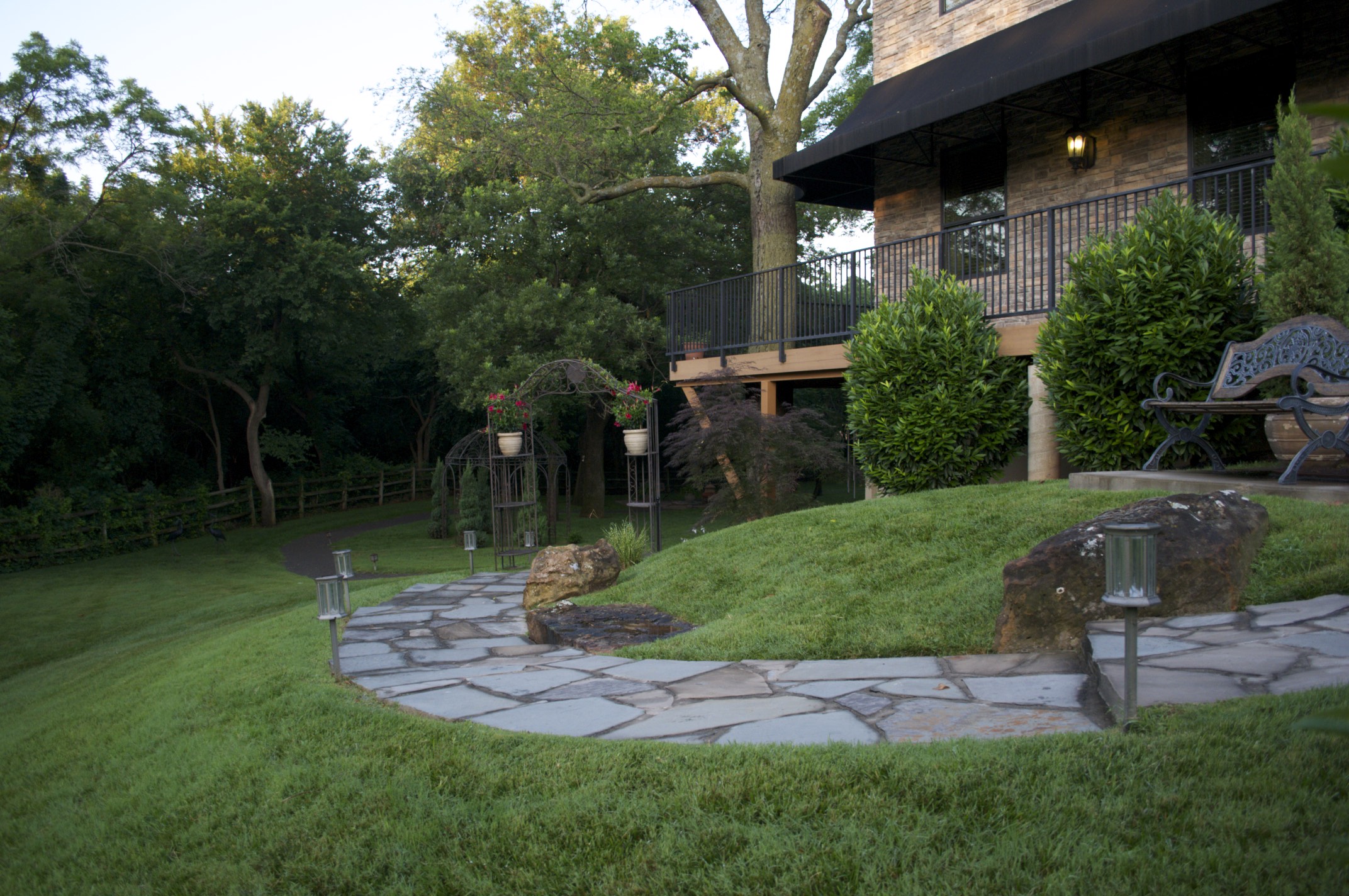 View of walking path on east side