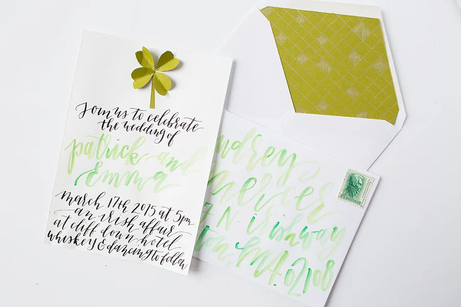 Eleven and West Irish Themed Invitation