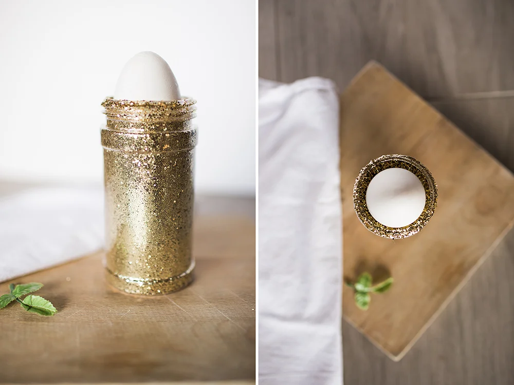 DIY Faux Calligraphy Glitter Egg