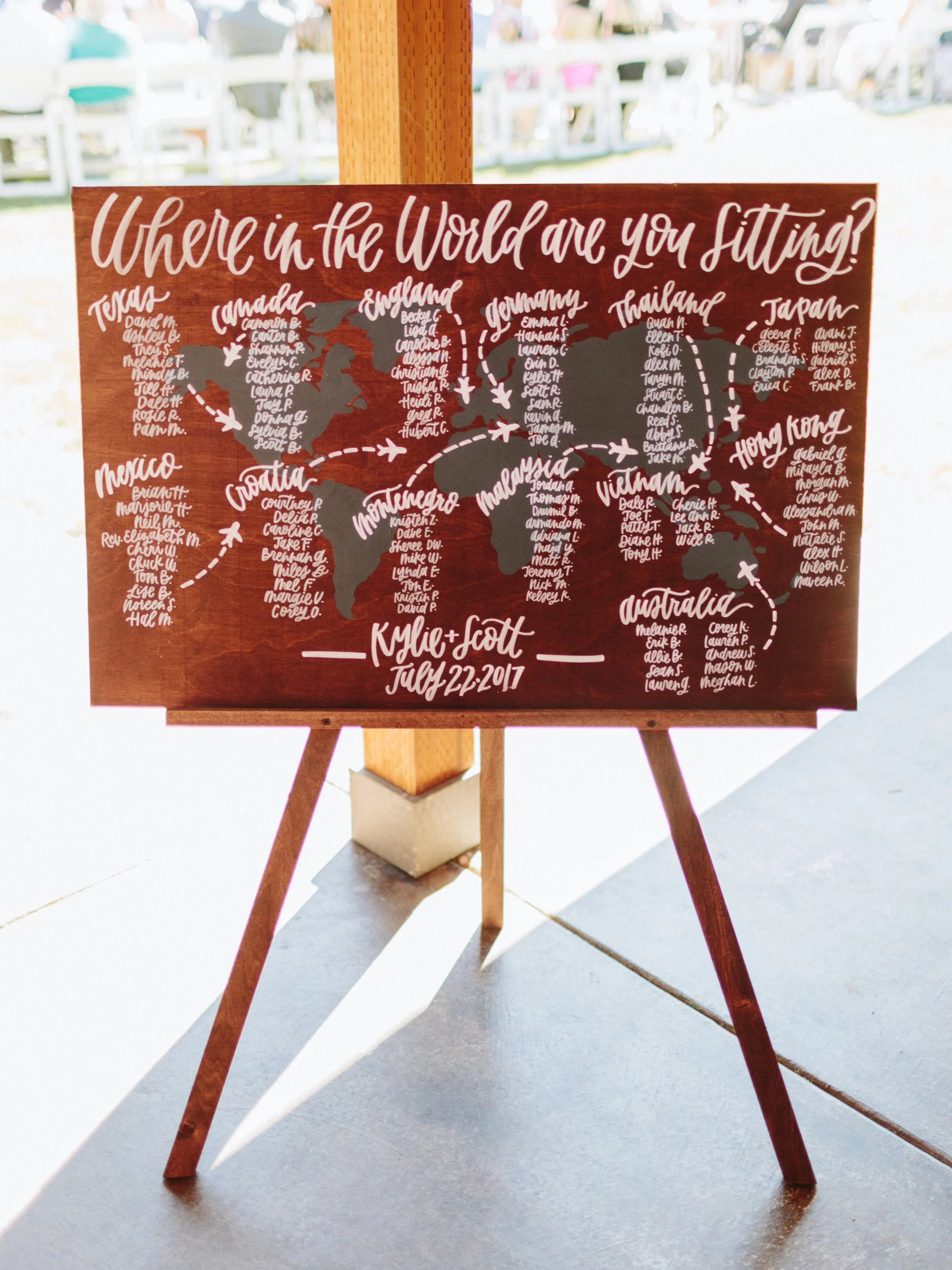 World Map Seating Chart // Photo by Benj Haisch