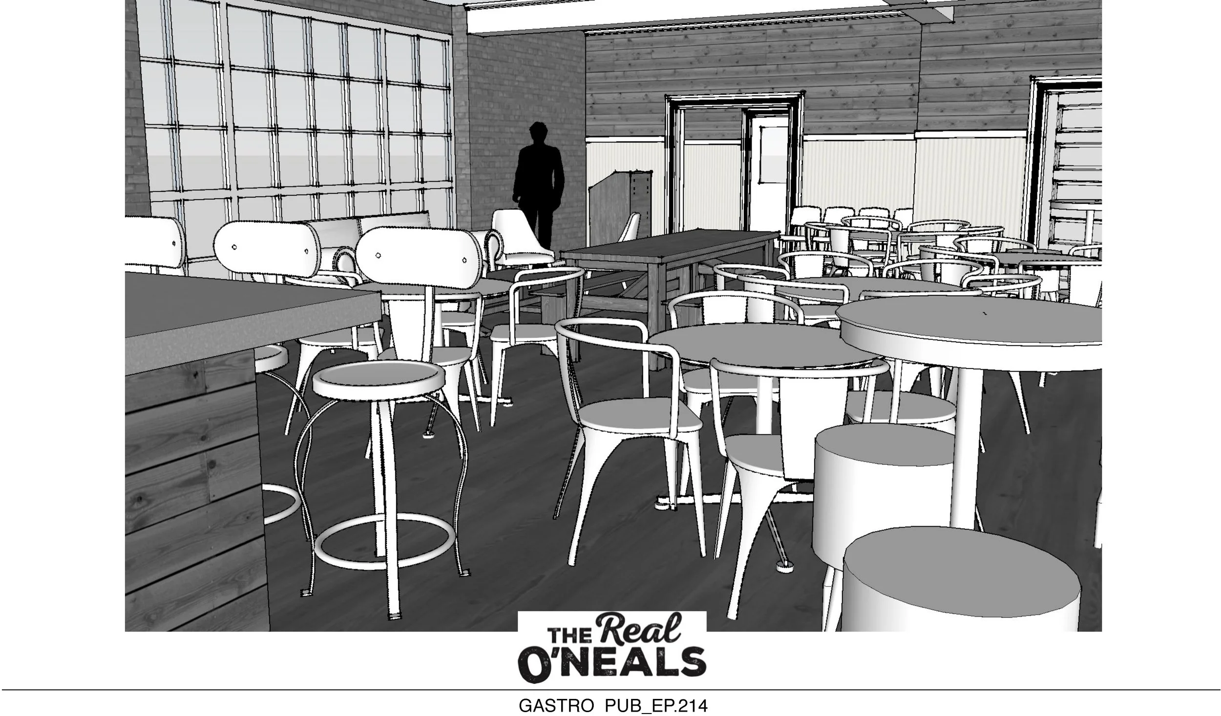 Gastro Pub_SketchUp White Model 