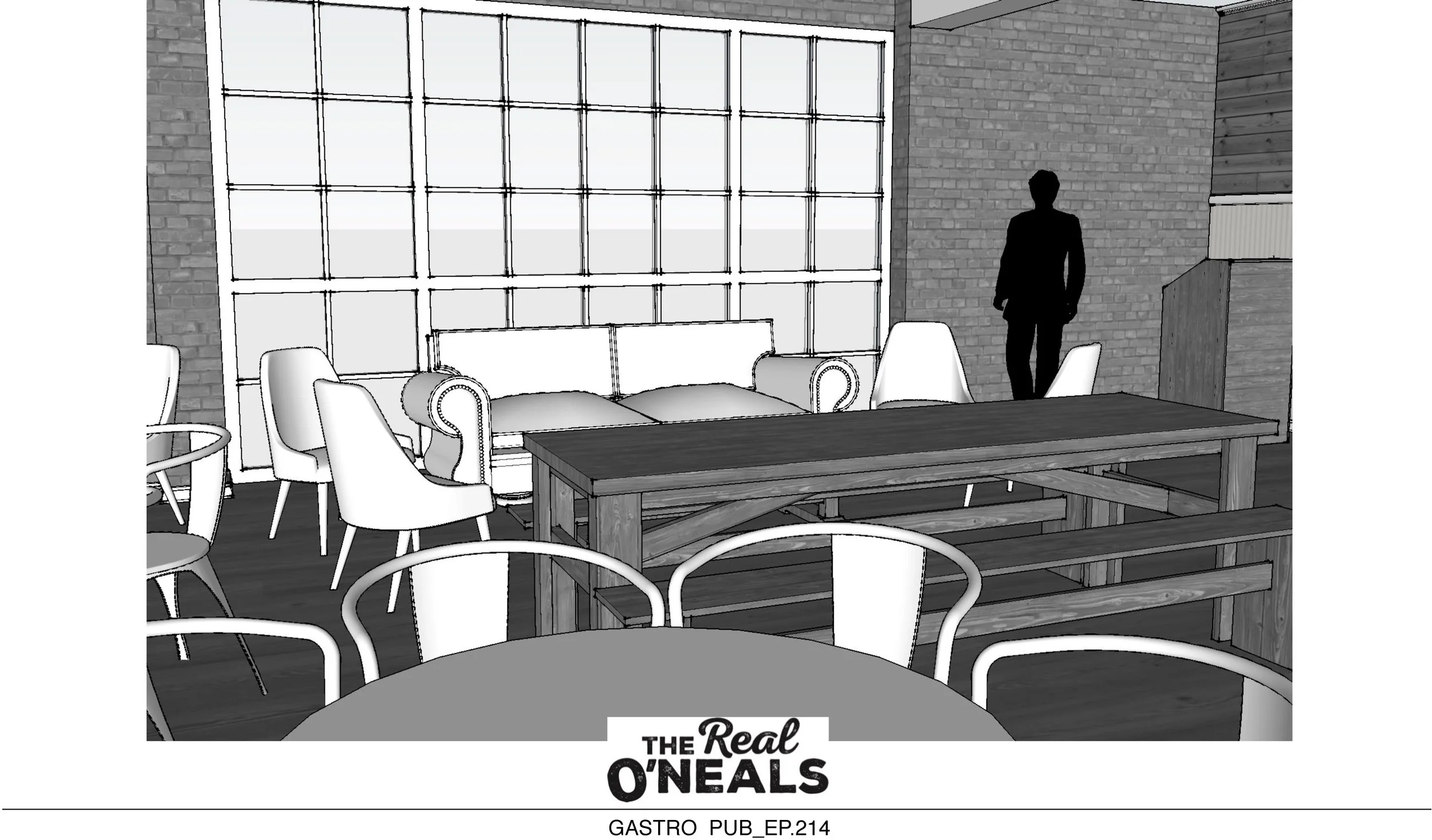 Gastro Pub_SketchUp White Model 