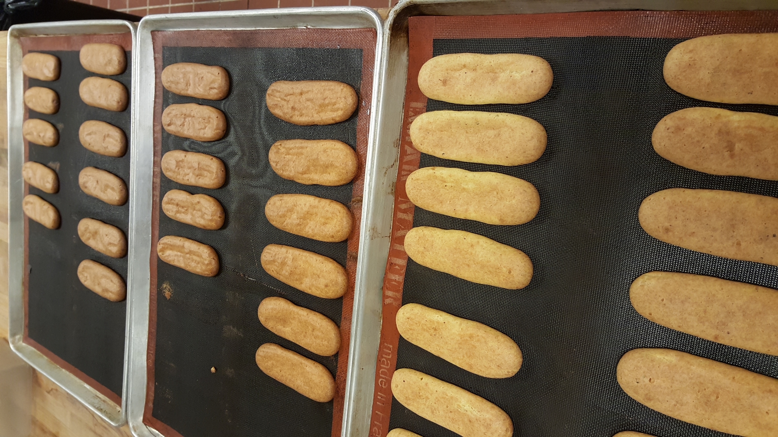 Early failed attempts at eclairs.