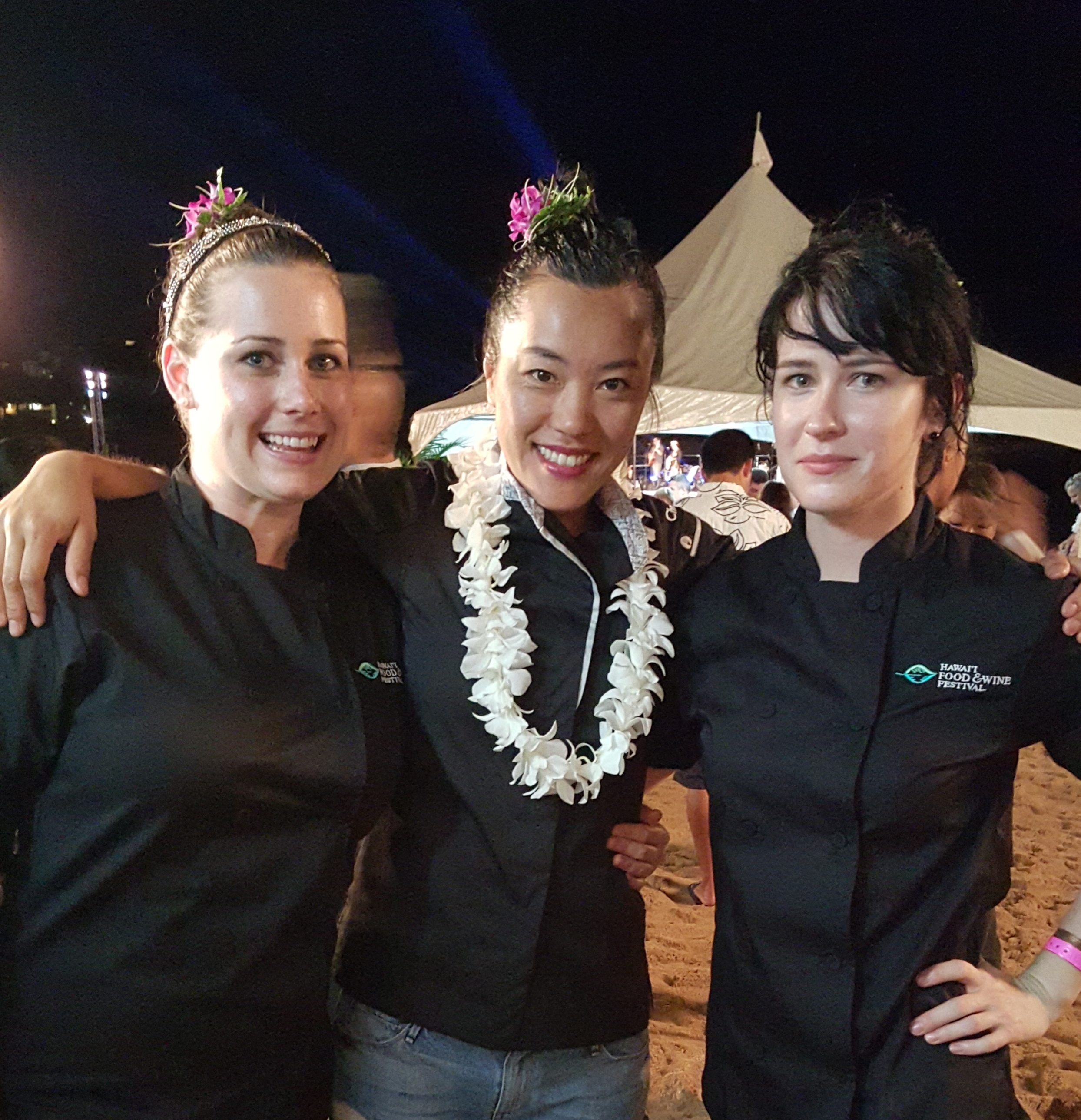 Cooking at the Hawaii Food & Wine Festival with my ladies!