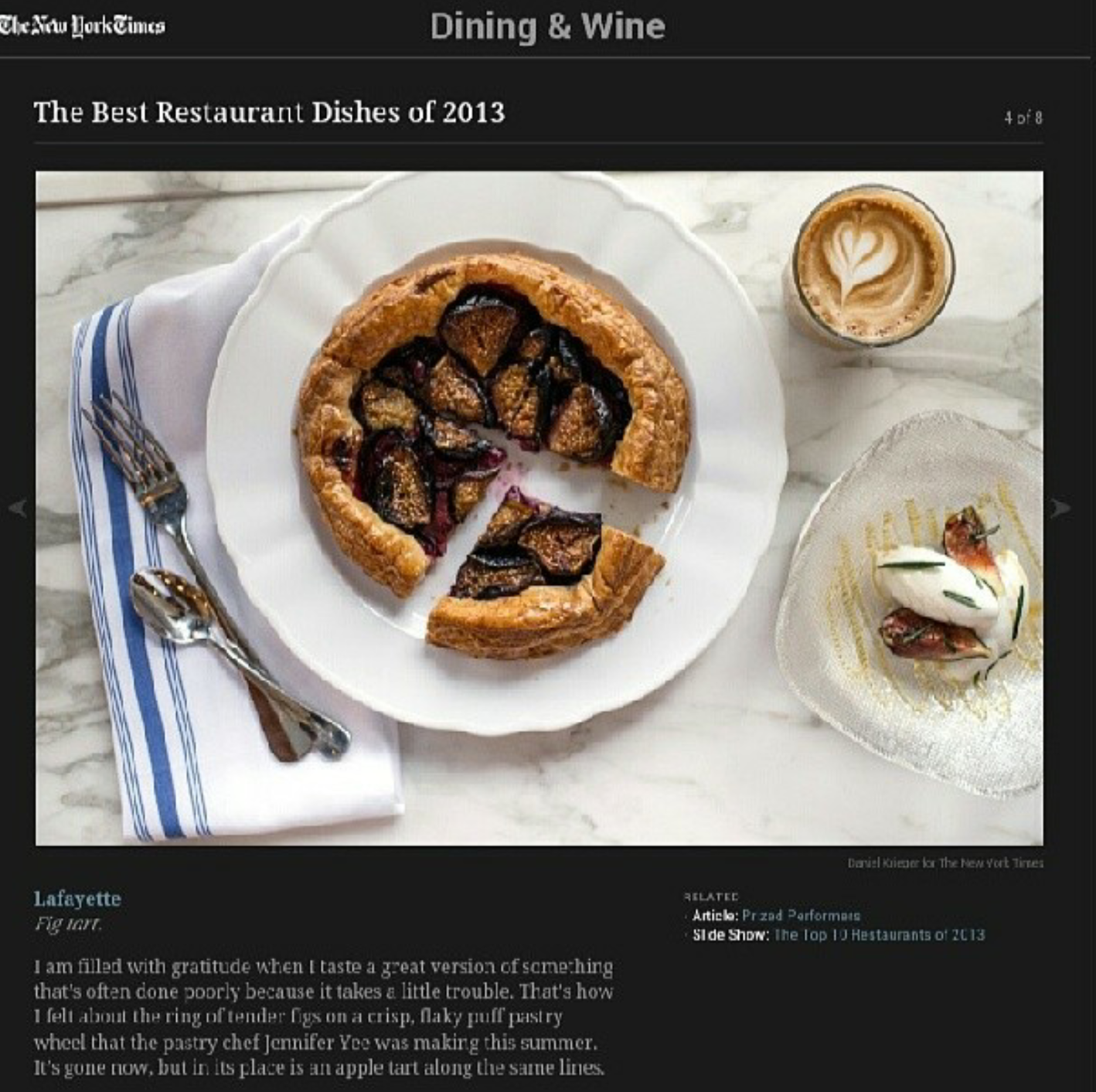 Getting my dessert mentioned in the New York Times.