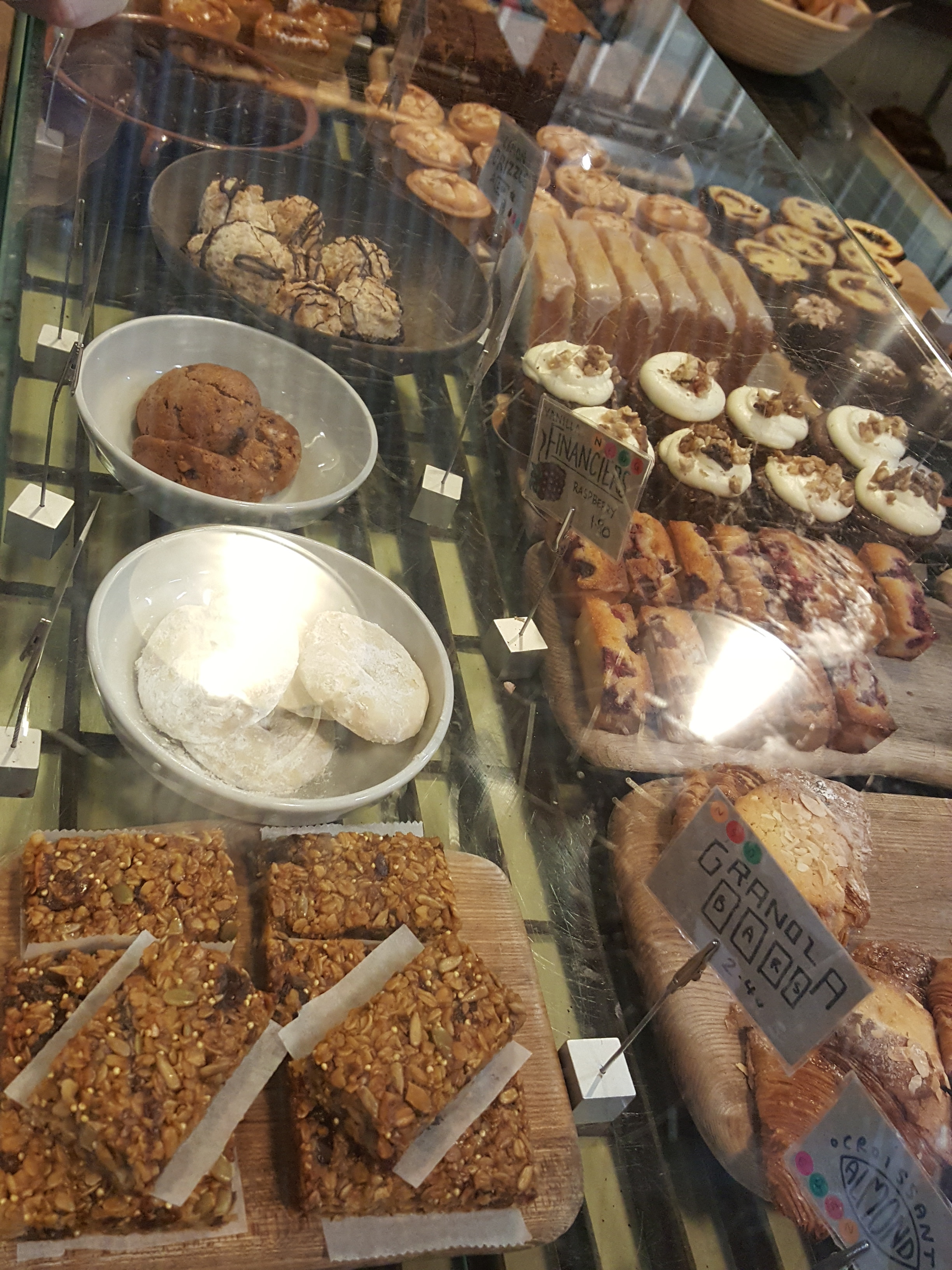 The counter of goodies at E5 Bakehouse. I forgot to take a pic of the bread, ugh!!