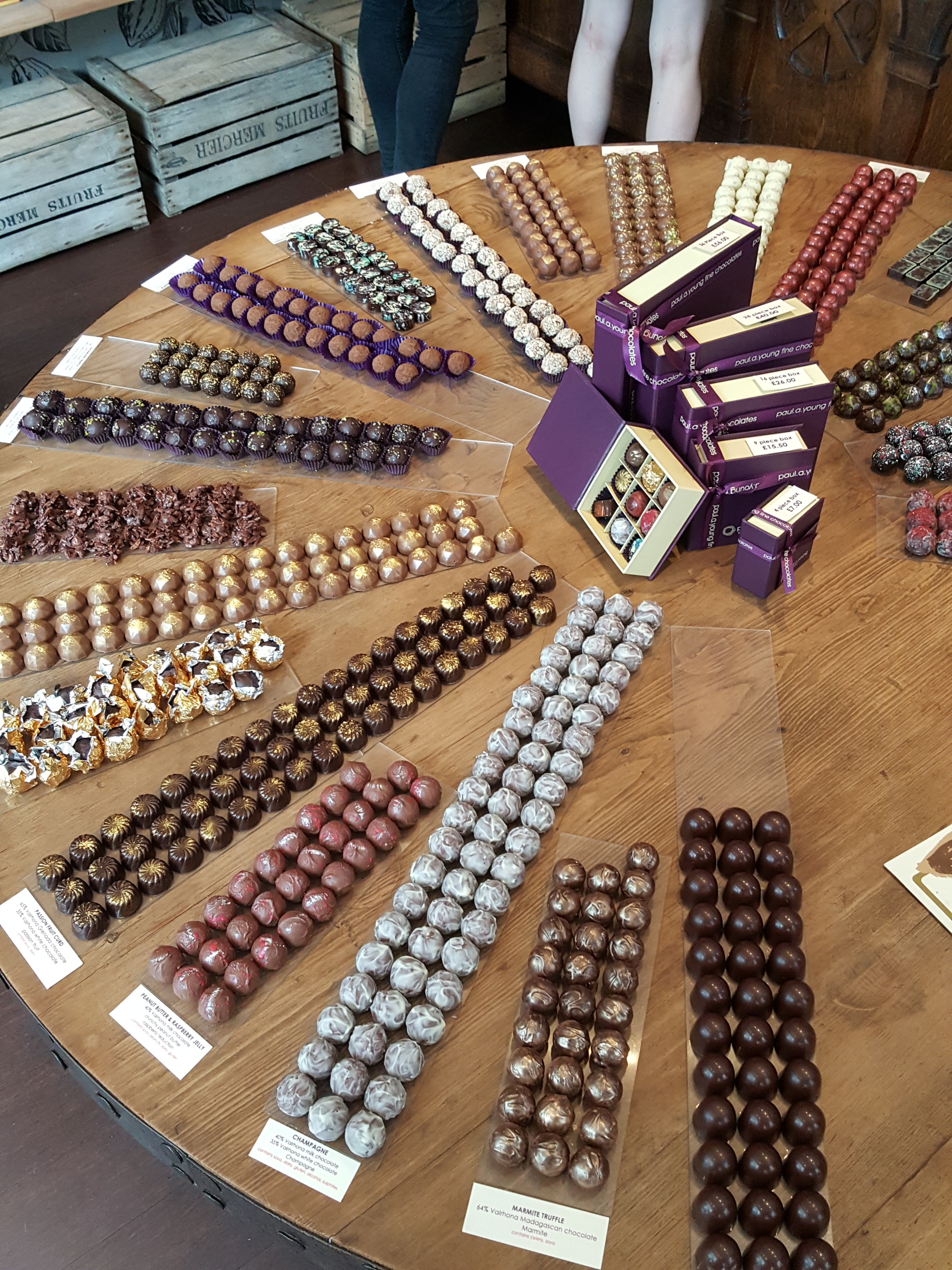 Chocolate Starburst at Paul A. Young, suggested to me by @theboywhobakes. LOVED the Bakewell Tart flavor!