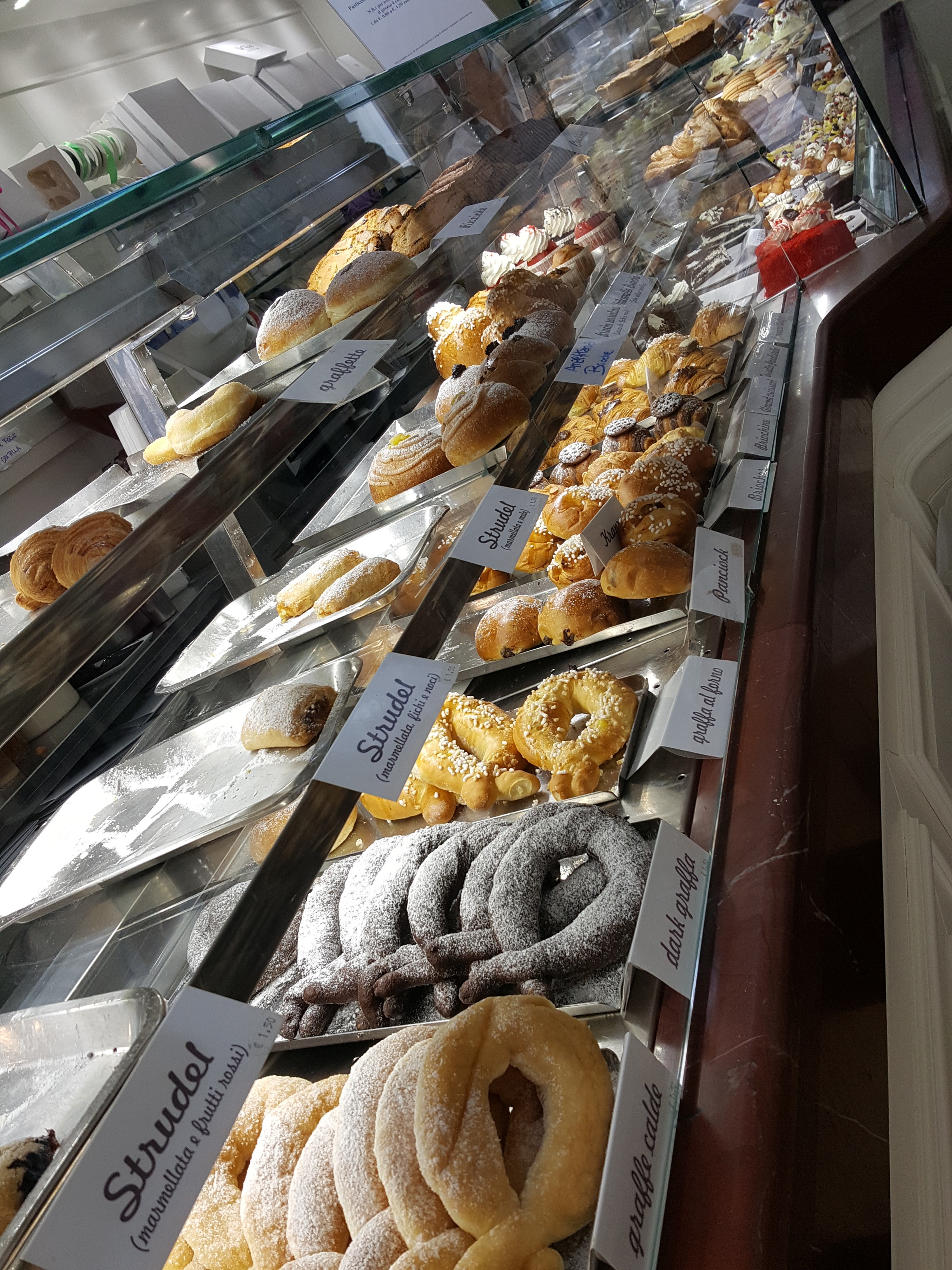 Only part of Da Vivo's large array of classic Italian pastries.