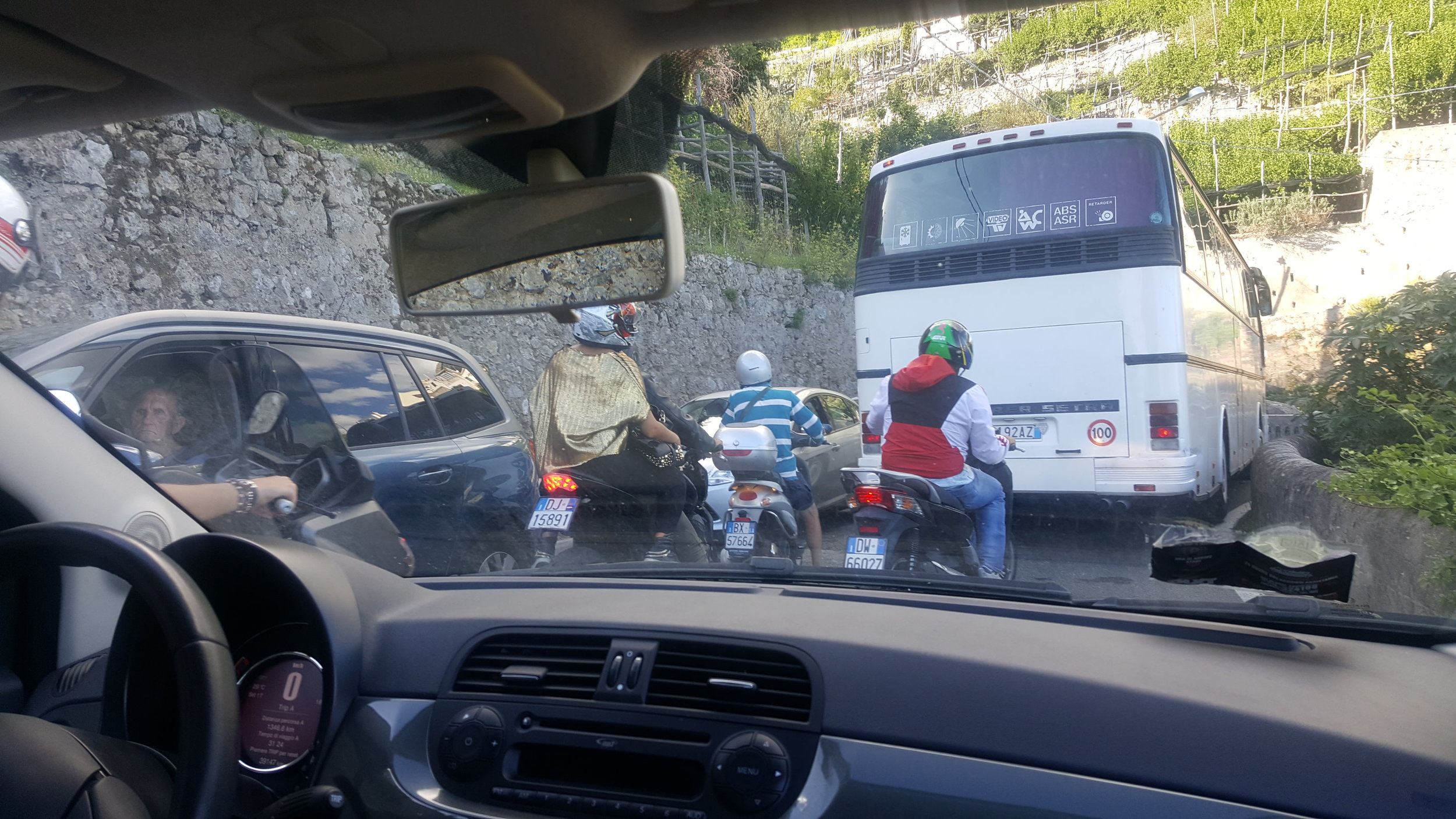 One glimpse at Amalfi traffic.