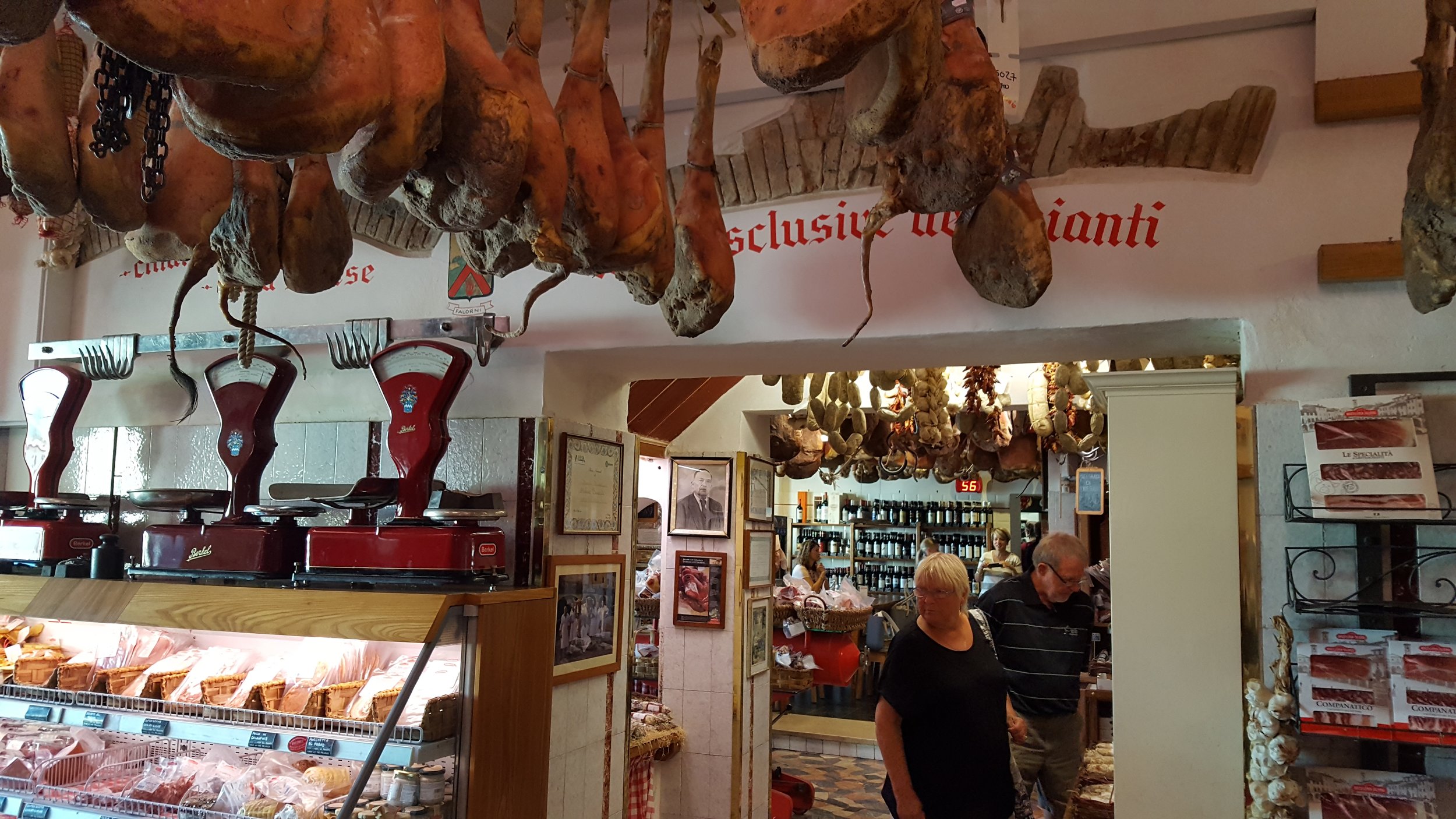 A shrine to all things meat at Antica Macelleria Falorni.