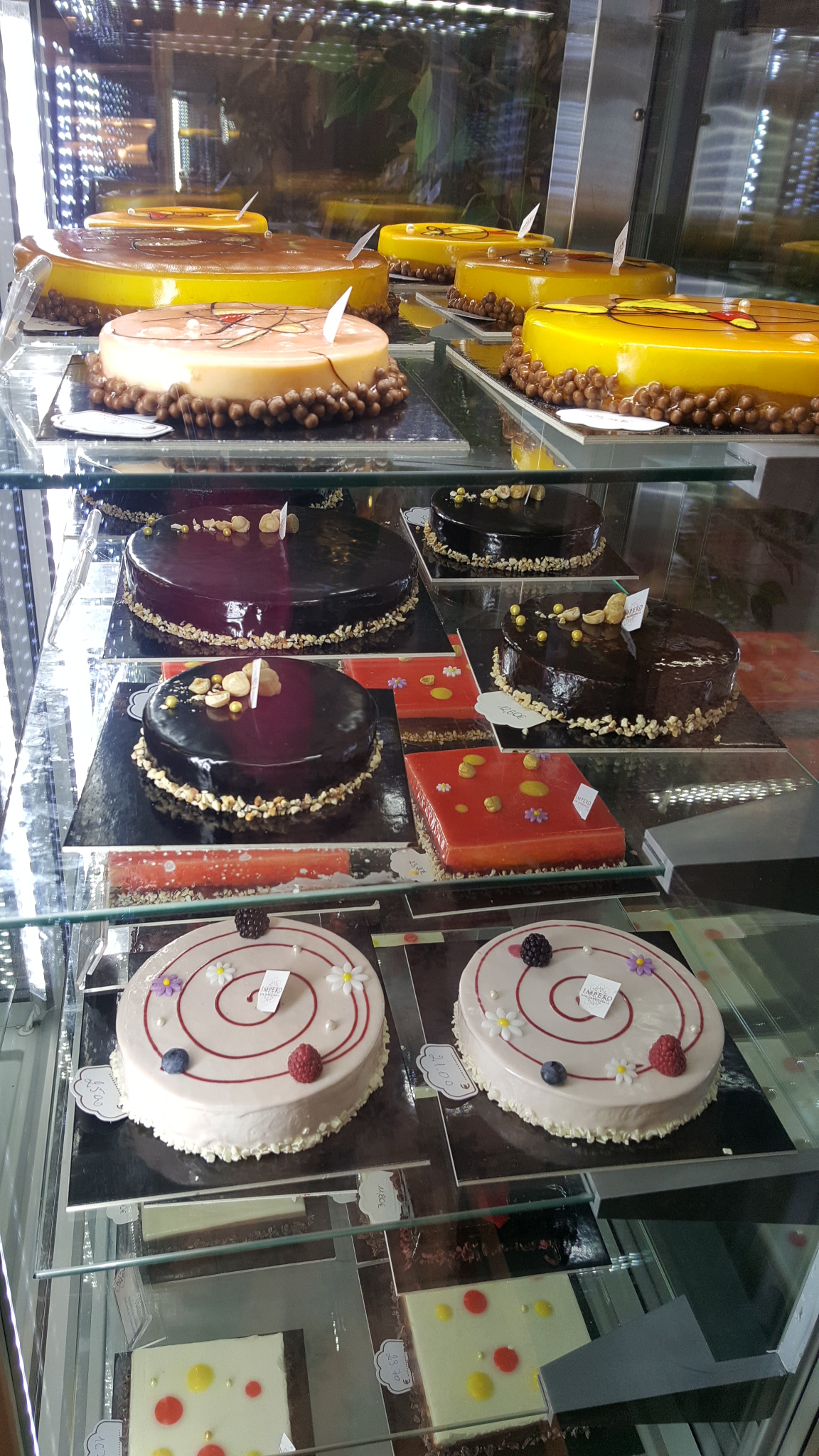 One of the many pastry cases you will find in the city of Bologna. This one was at Impero.