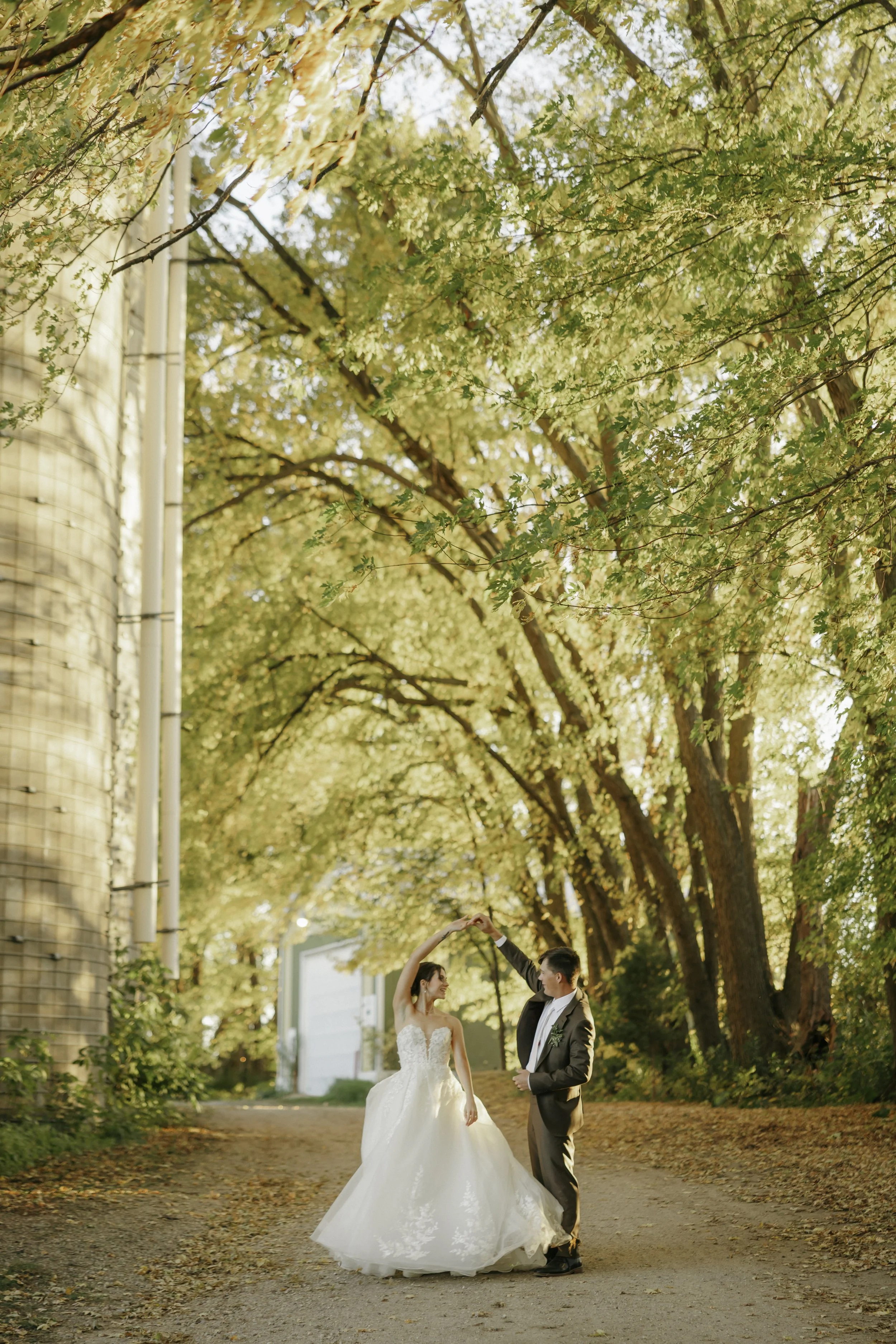 Garden wedding ceremony at The Cottage Farmhouse in Minnesota