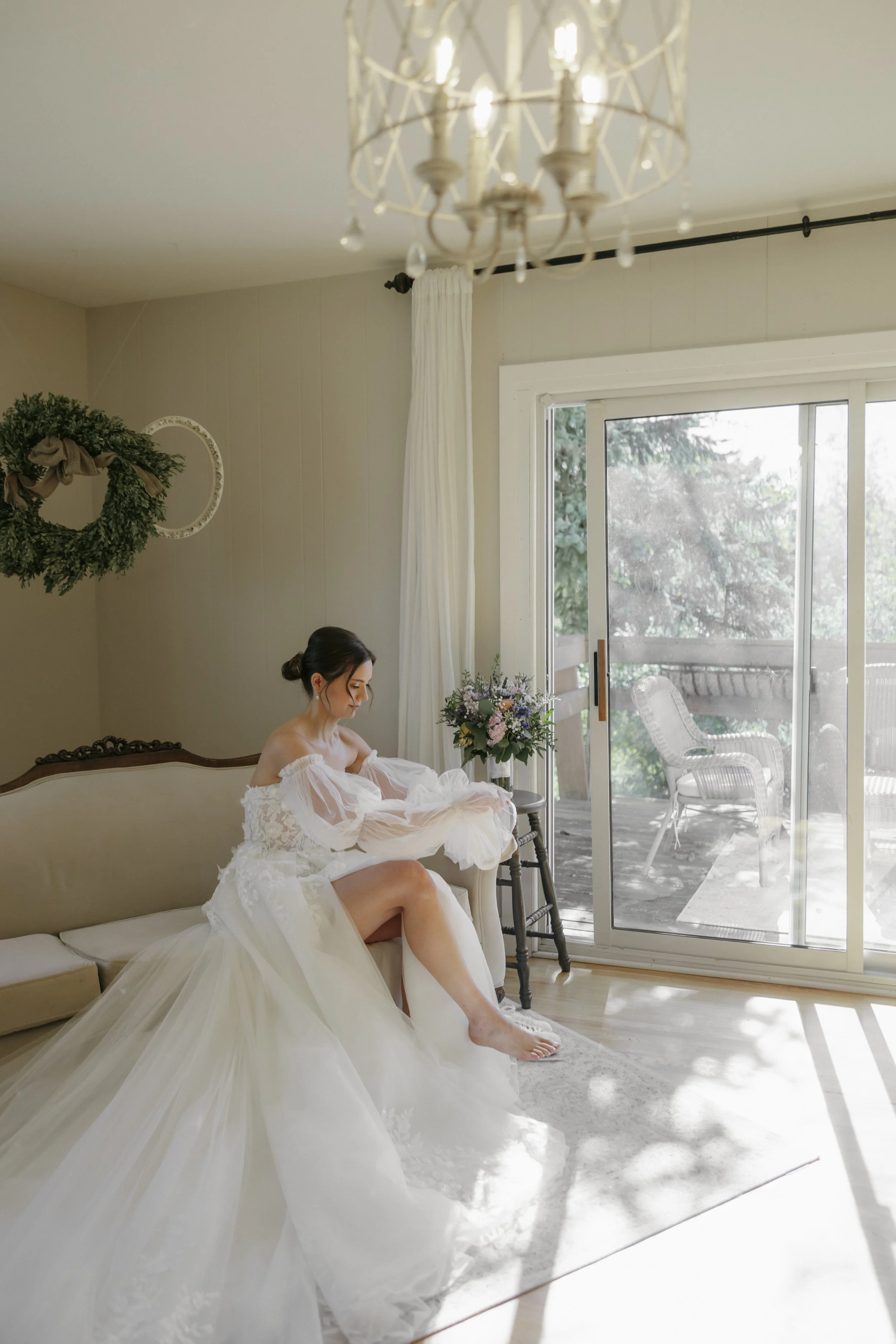 Bridal Cottage interior at The Cottage Farmhouse in Glencoe, Minnesota