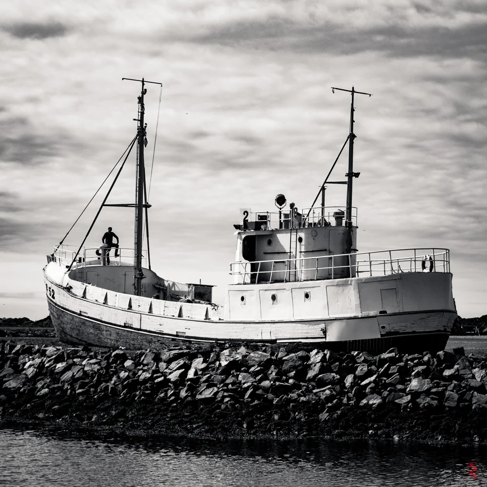 Old Fishing Boat in Höfn Port