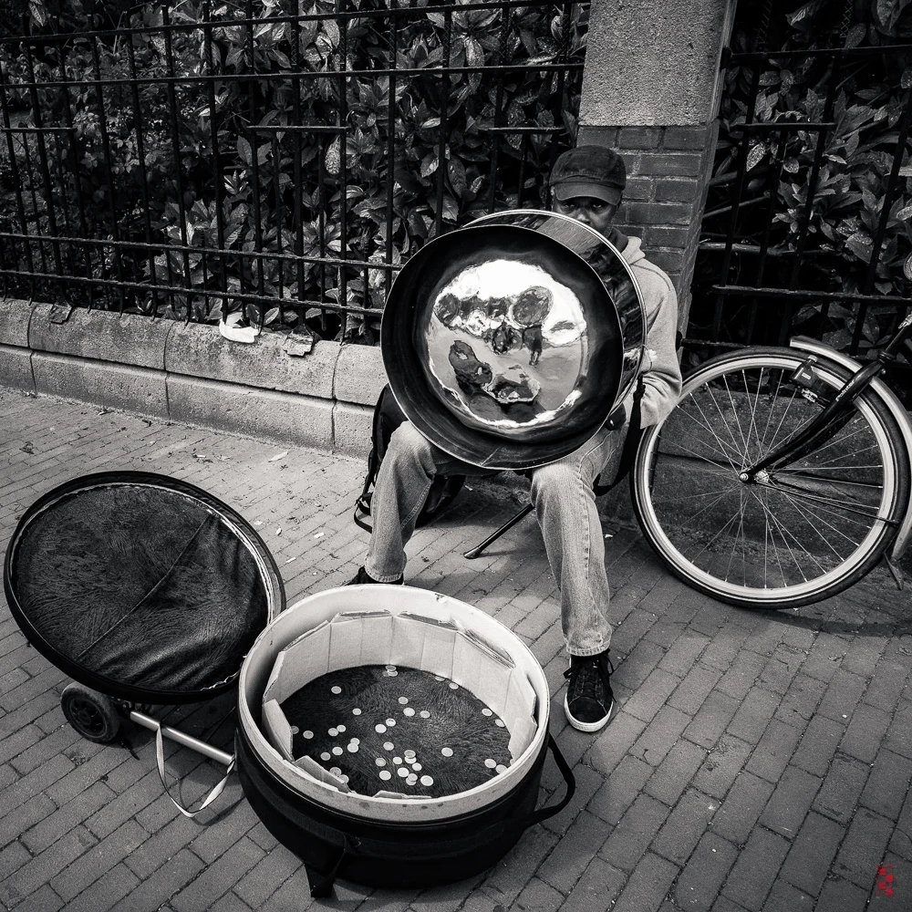 Steel drum player, Amsterdam.