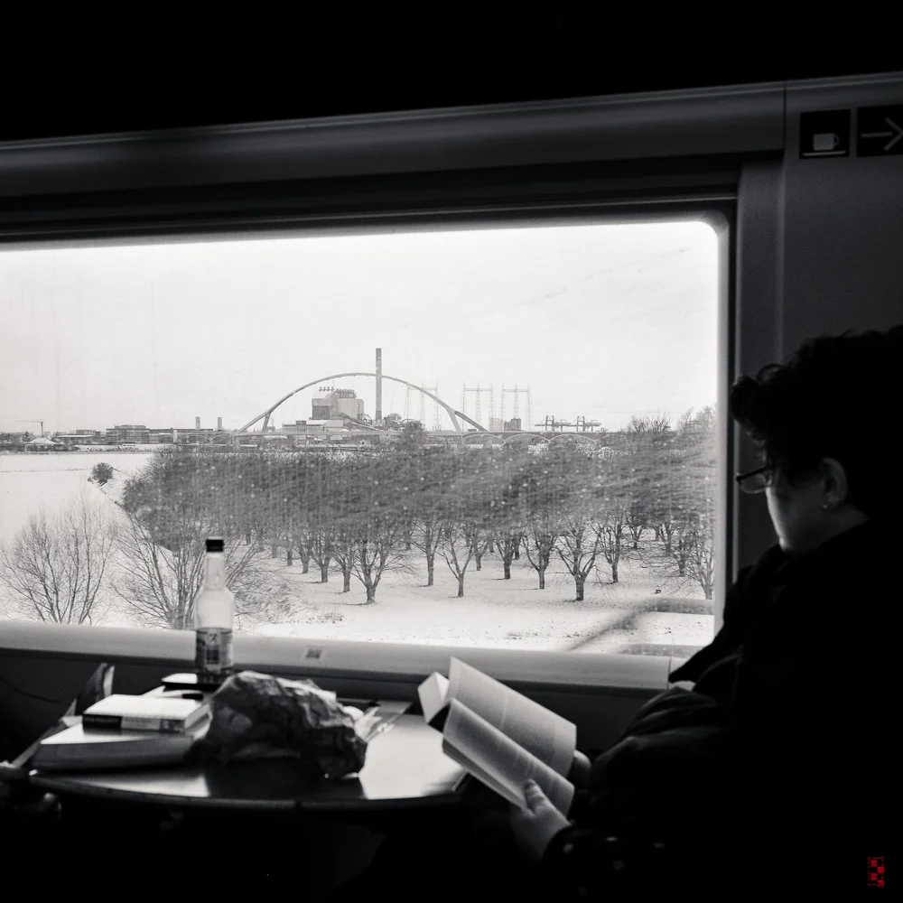 On the train from Dusseldorf to Amsterdam.