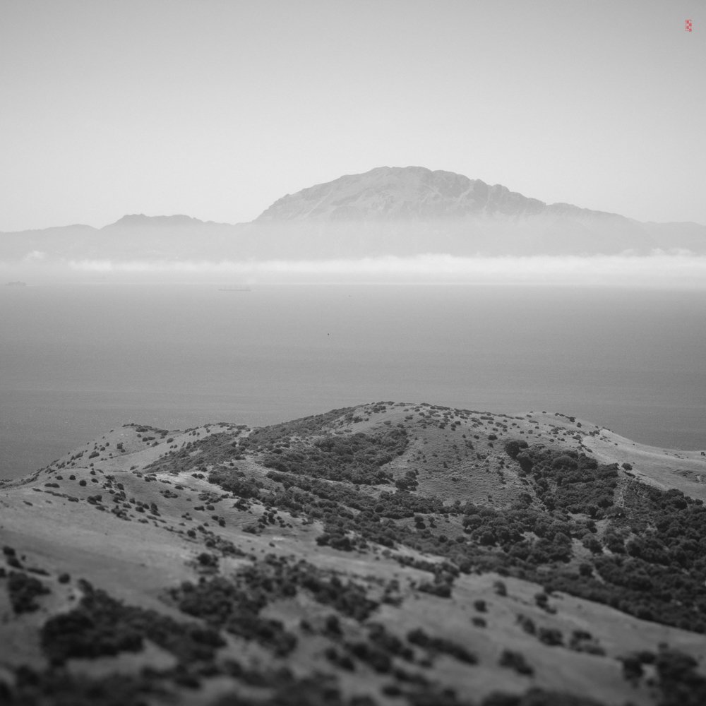  View across the Strait of Gibraltar, Spain. 