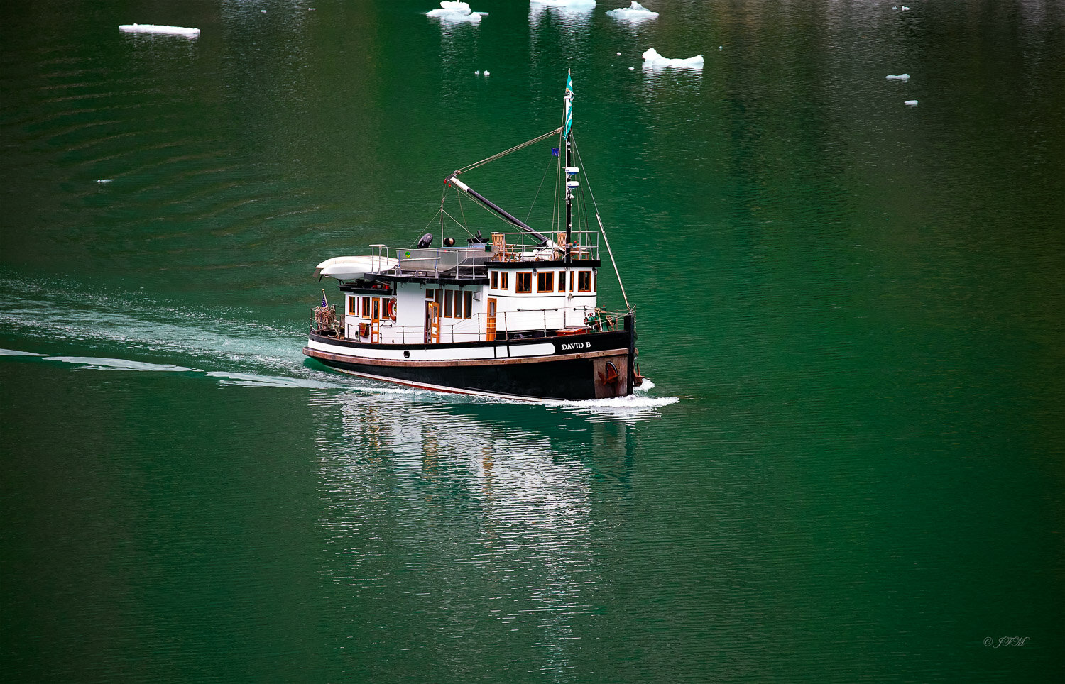 David B. ship at Mendenhall Glacier
