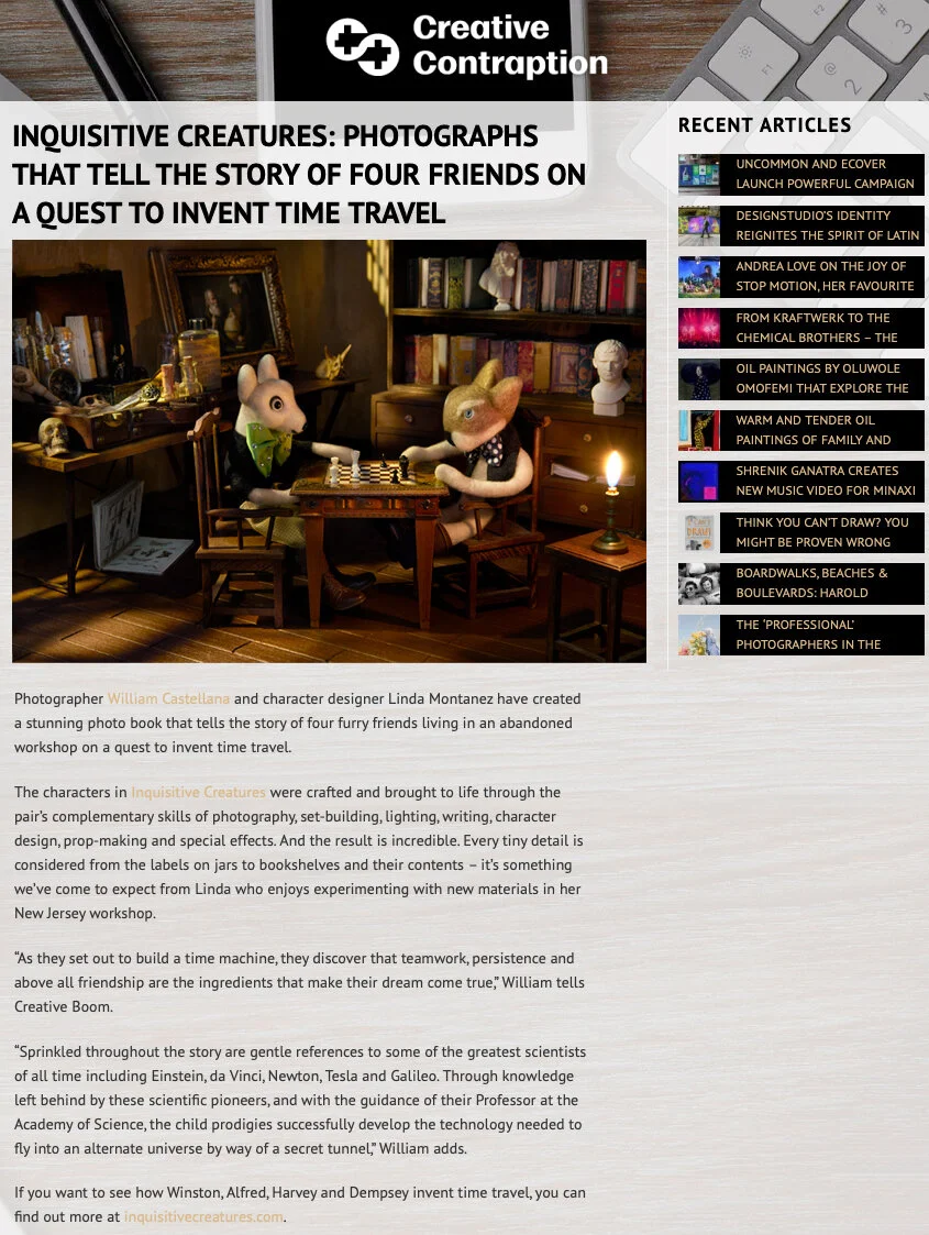 Creative Contraption-Foxes playing chess press