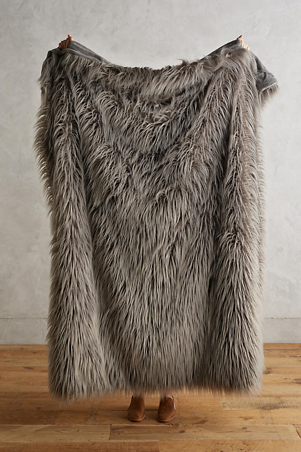 Chroma Faux-Fur Throw Blanket
