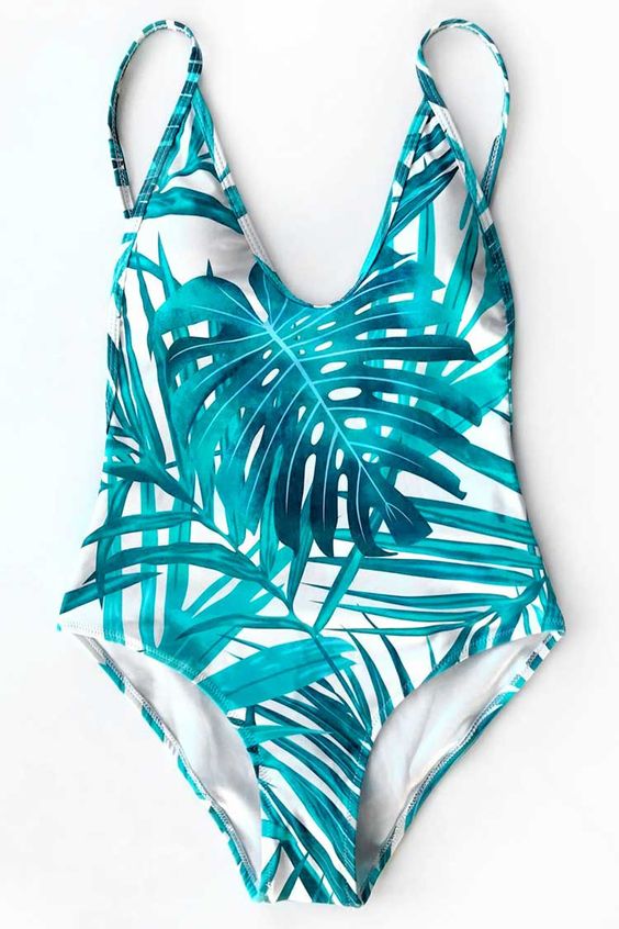 Palm Printed One Piece
