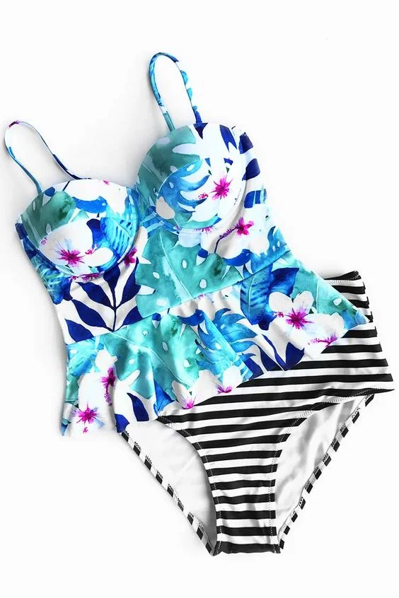Two Piece Tankini Swimsuit