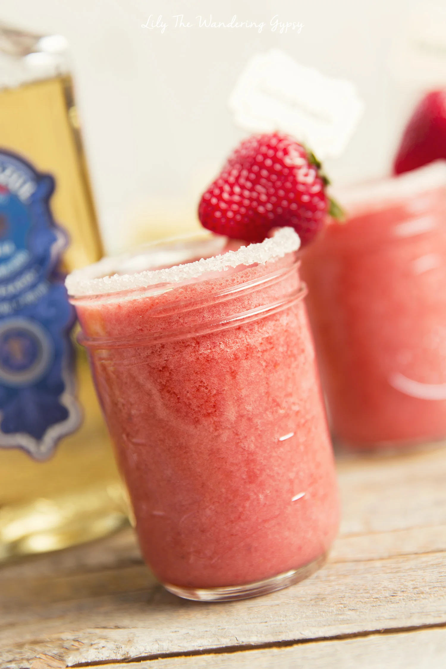 Strawberry Coconut Frozen Margaritas