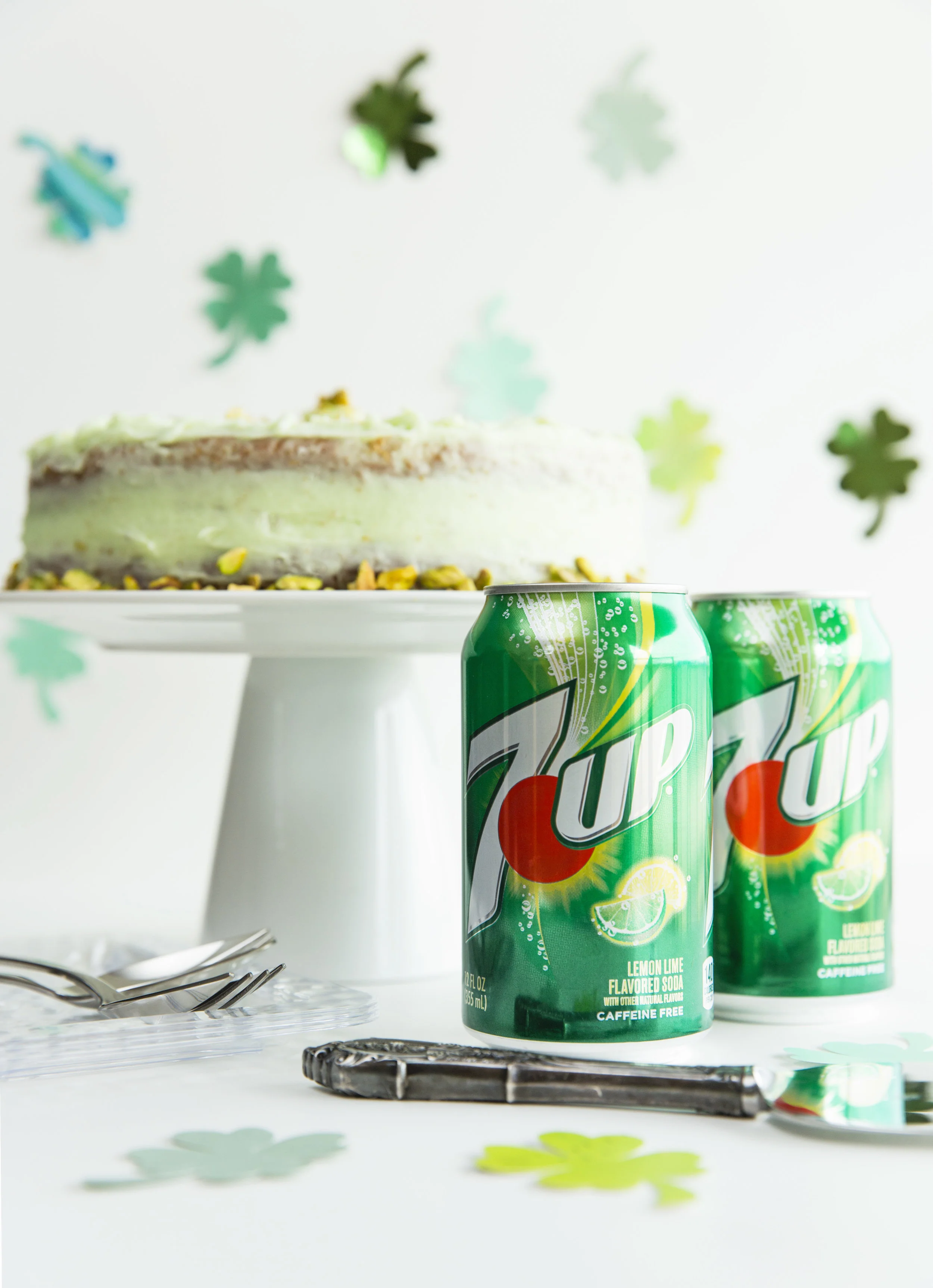 5 Ingredient Super Moist Pistachio 7UP Layer Cake with Pistachio