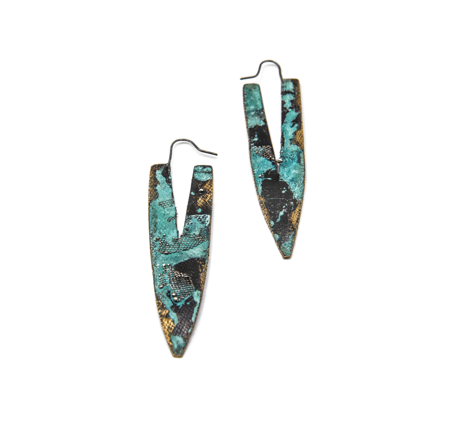 Novelty Abstract Arrowhead Earrings.gif