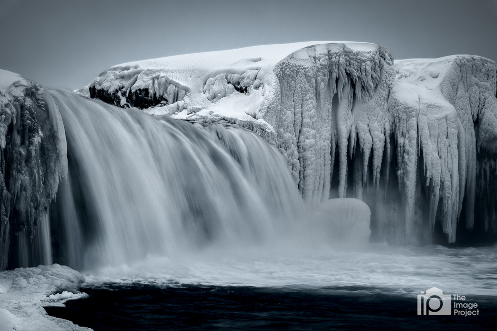 Godafoss waterfall in winter iceland nathan barry the image project with icicles
