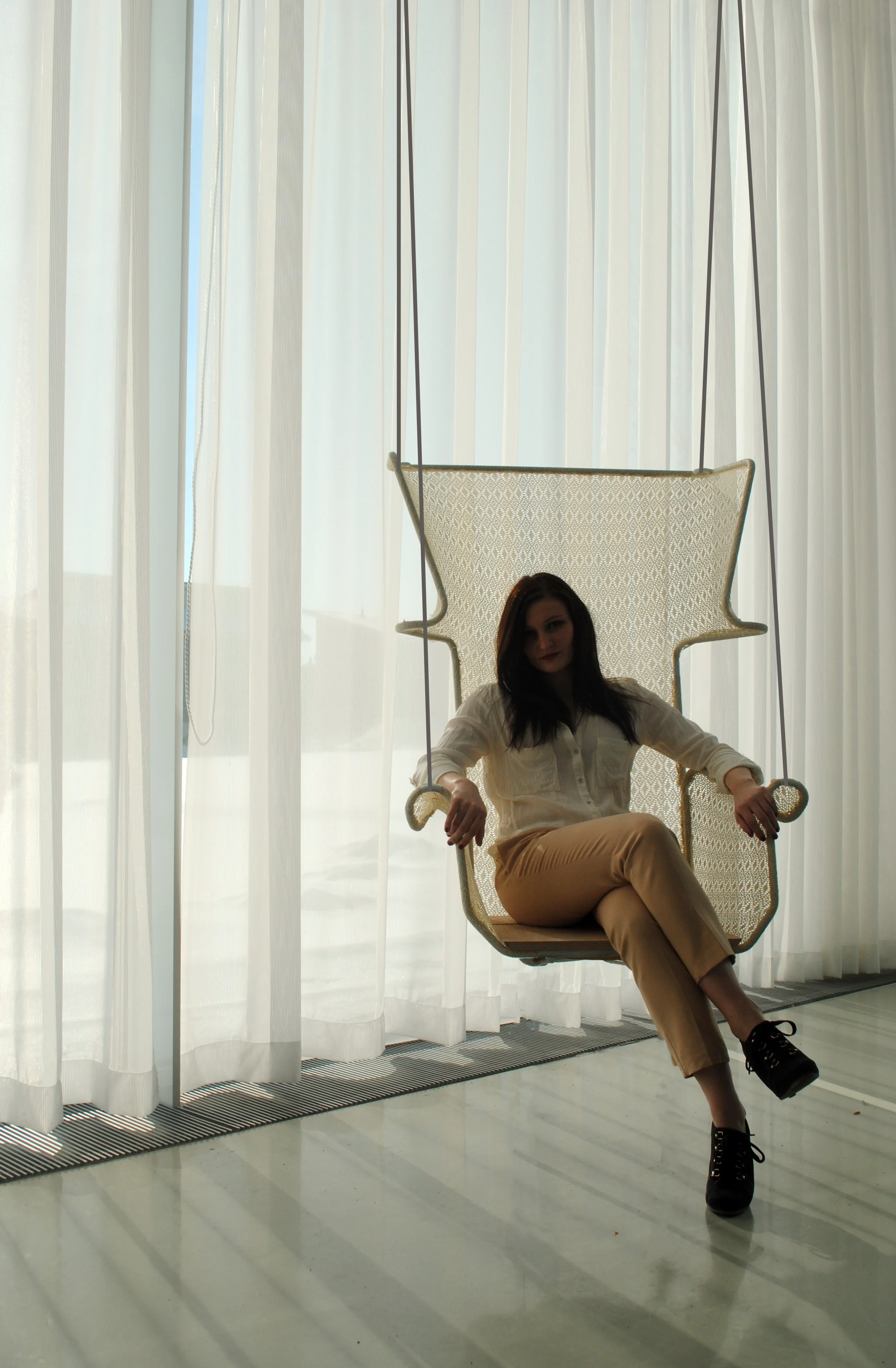 Outdoor Swinging Armchair, 2013, KYAMK Finland, prototype