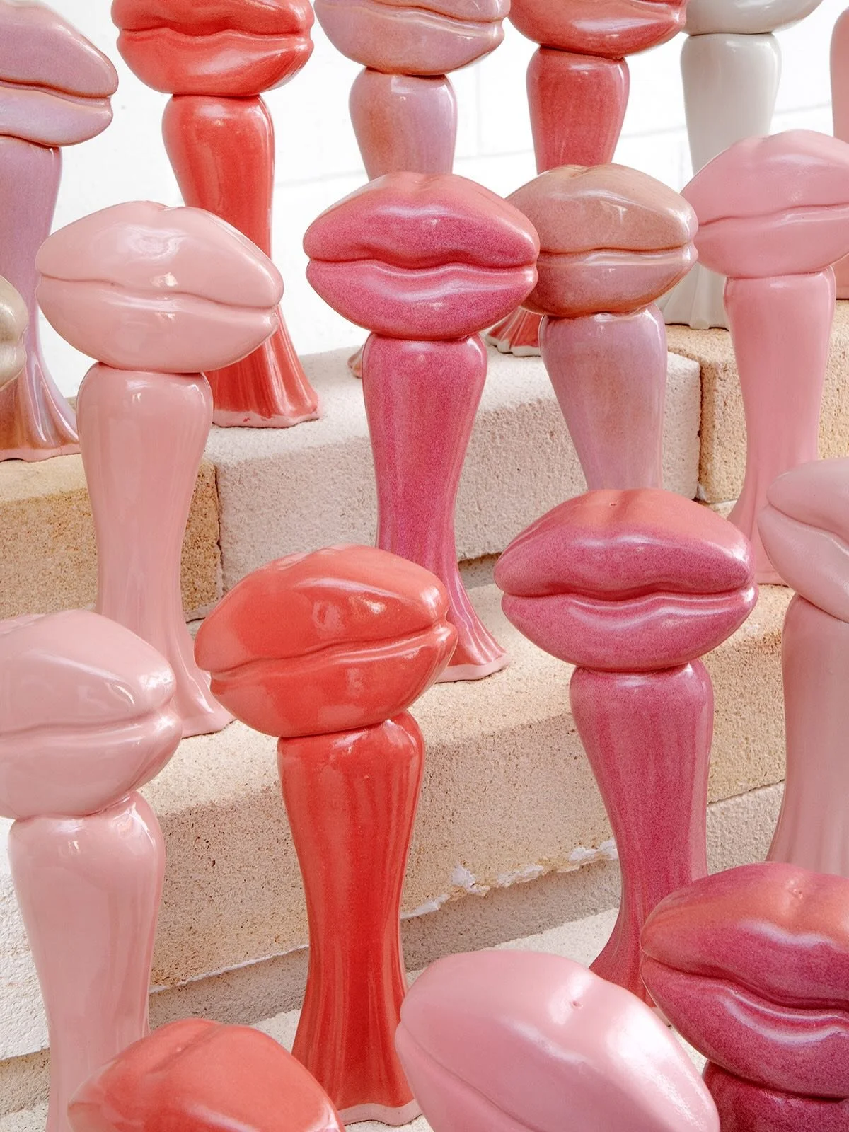 bbs for my bbs (slipcast sculptures from molds of Paris Hilton and Kylie Jenner perfume bottles)
