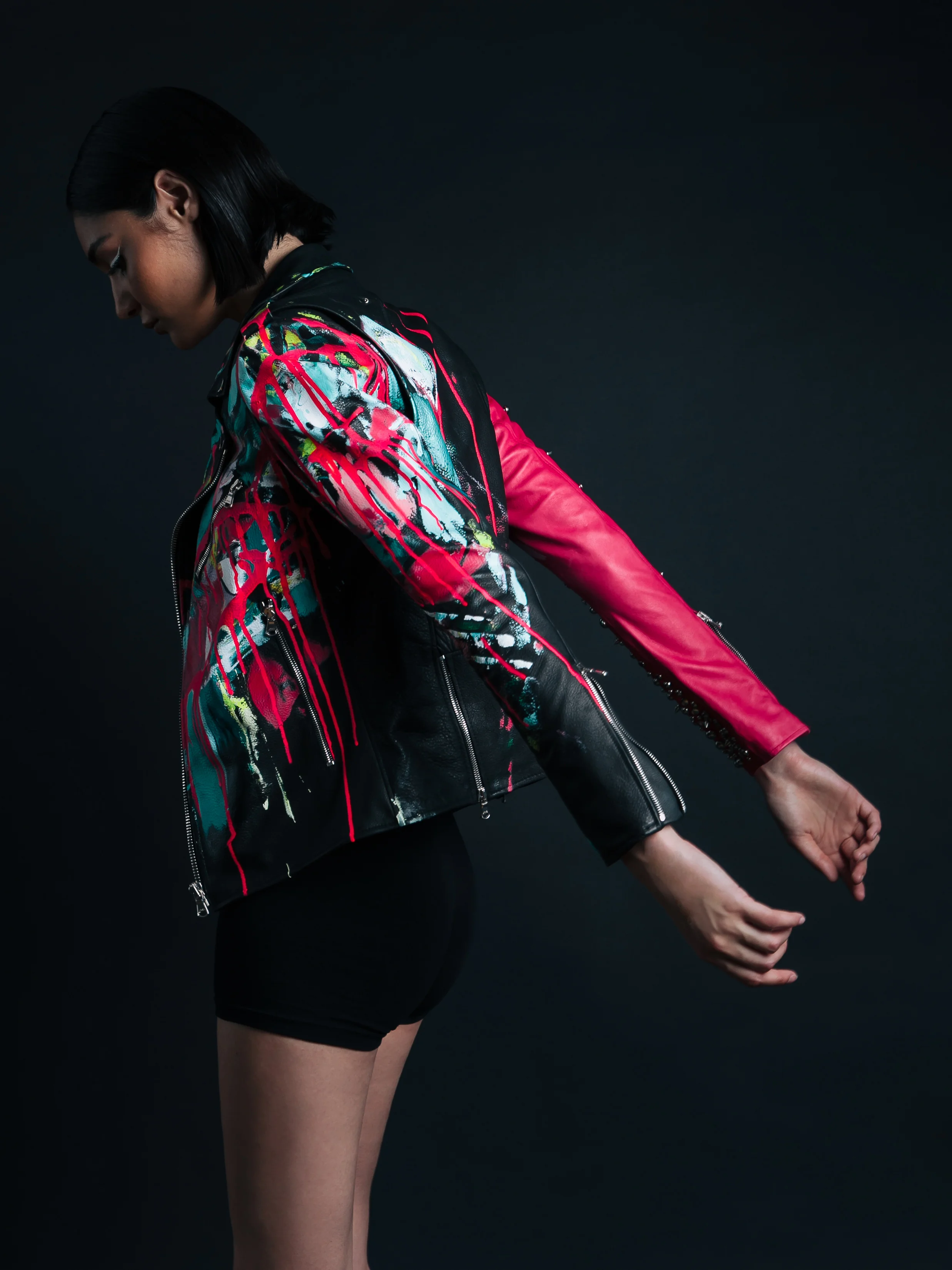 painted leather jacket