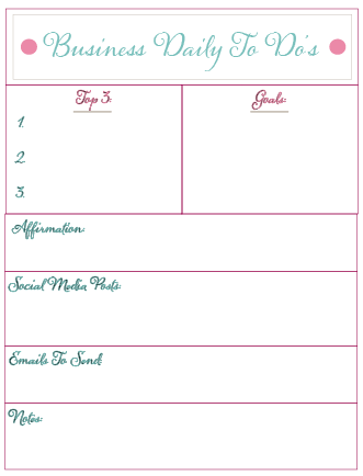 Business To Do Printable
