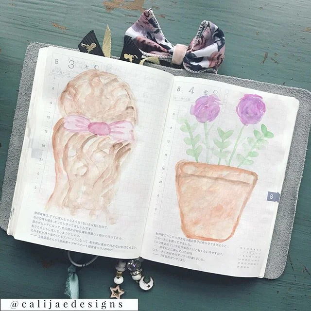 #hobonichi + #watercolor = heaven 💗✨
.
.
.
.
#calijaedesigns #designwithcali #laptoplifestyle #savvybusinessowner #risingtidesociety #photooftheday #pursuepretty #thatsdarling #thehappynow #livethelittlethings #followyourbliss #choosehappiness #insp