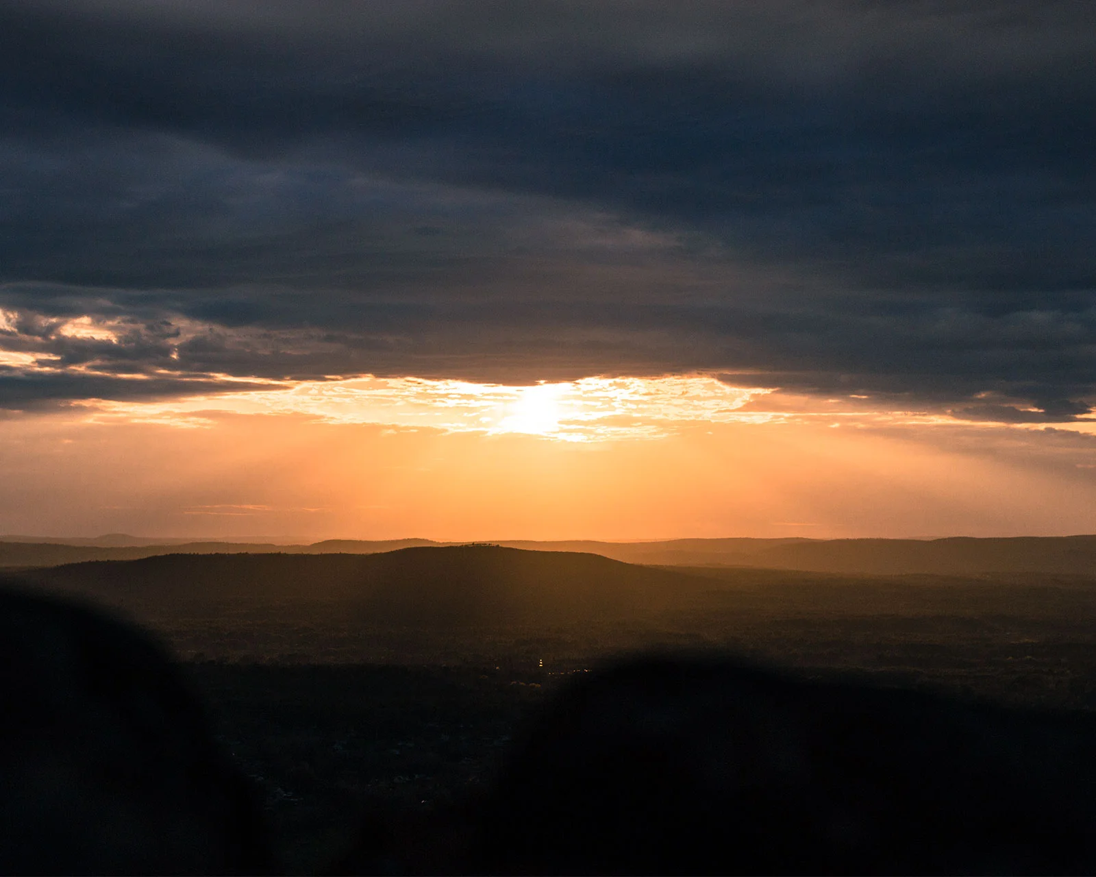 Sunset over Easthampton Massachusetts